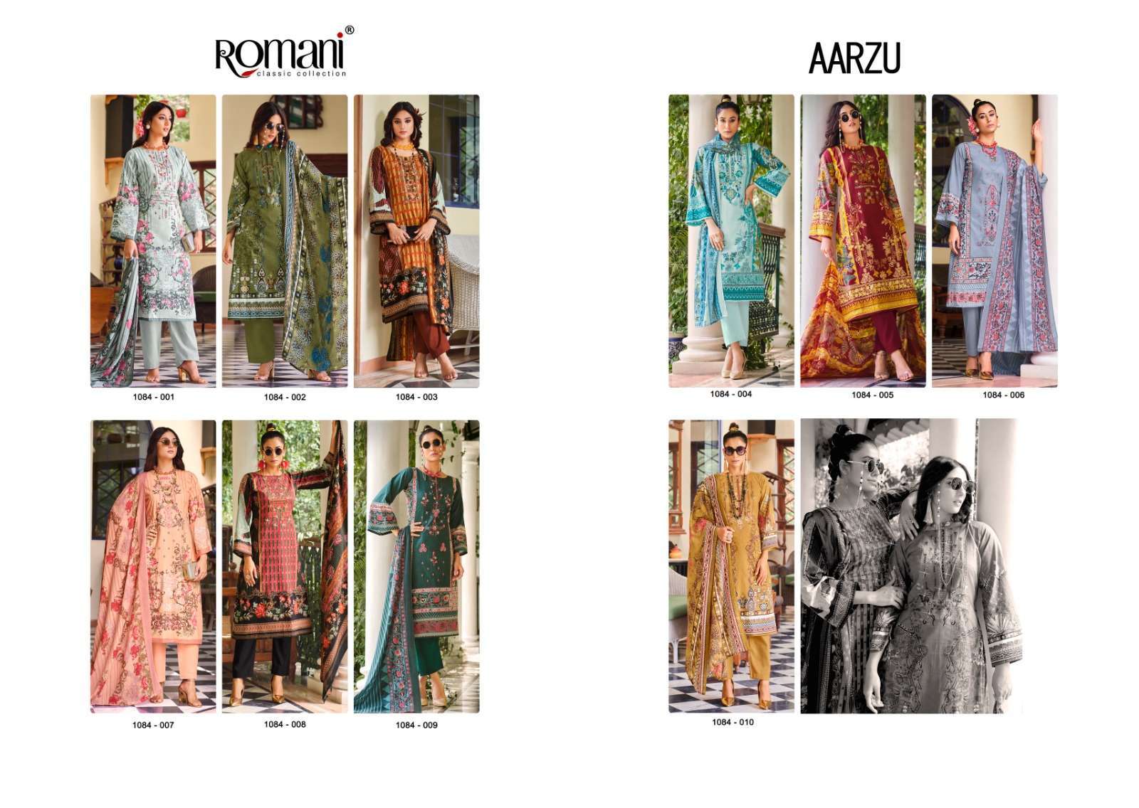 Romani Aarzu Premium Soft Cotton Surat Silk Dress Materials