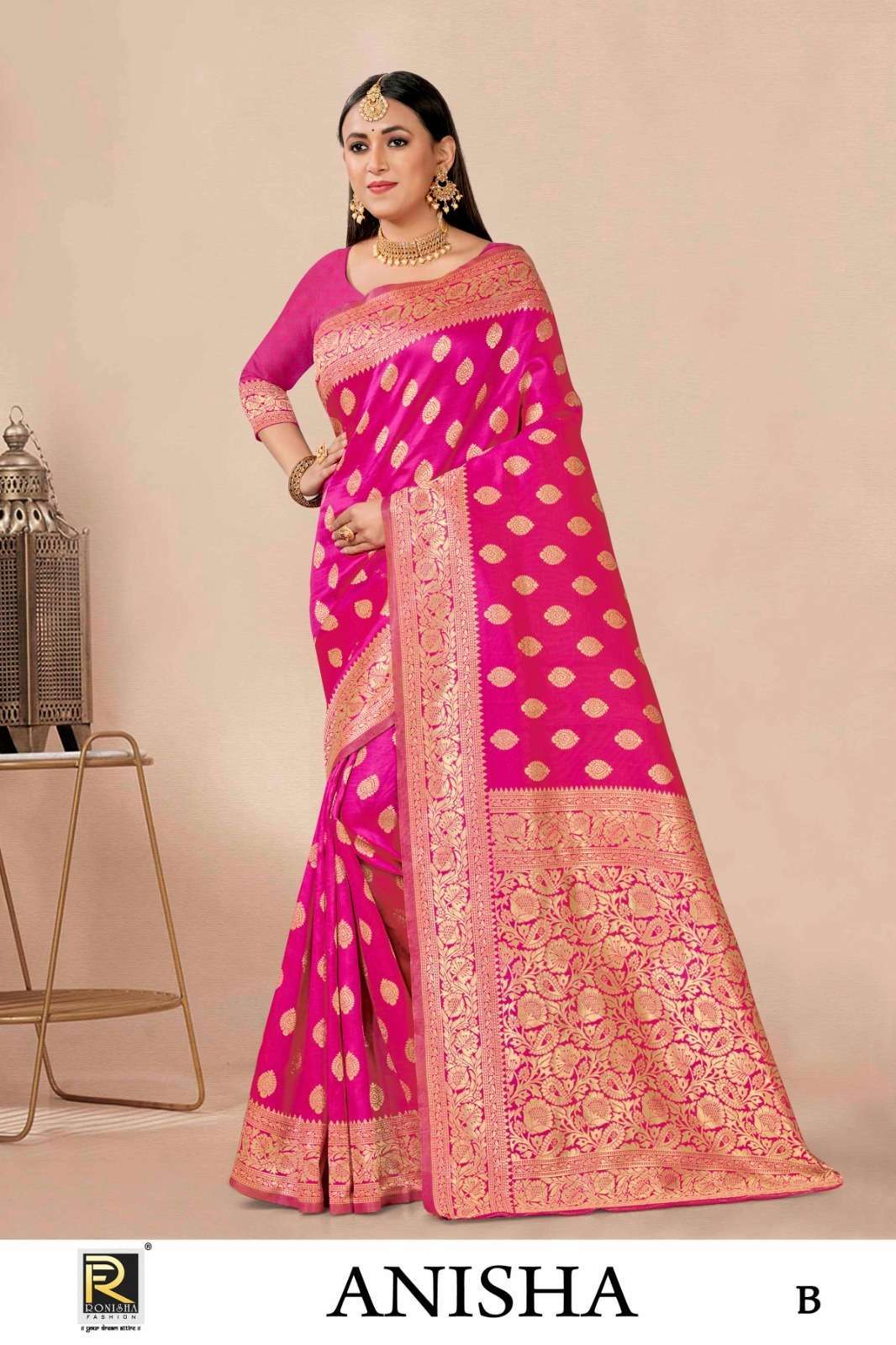 Ronisha Anisha Banarasi Silk Cotton saree manufacturers in Ahmedabad