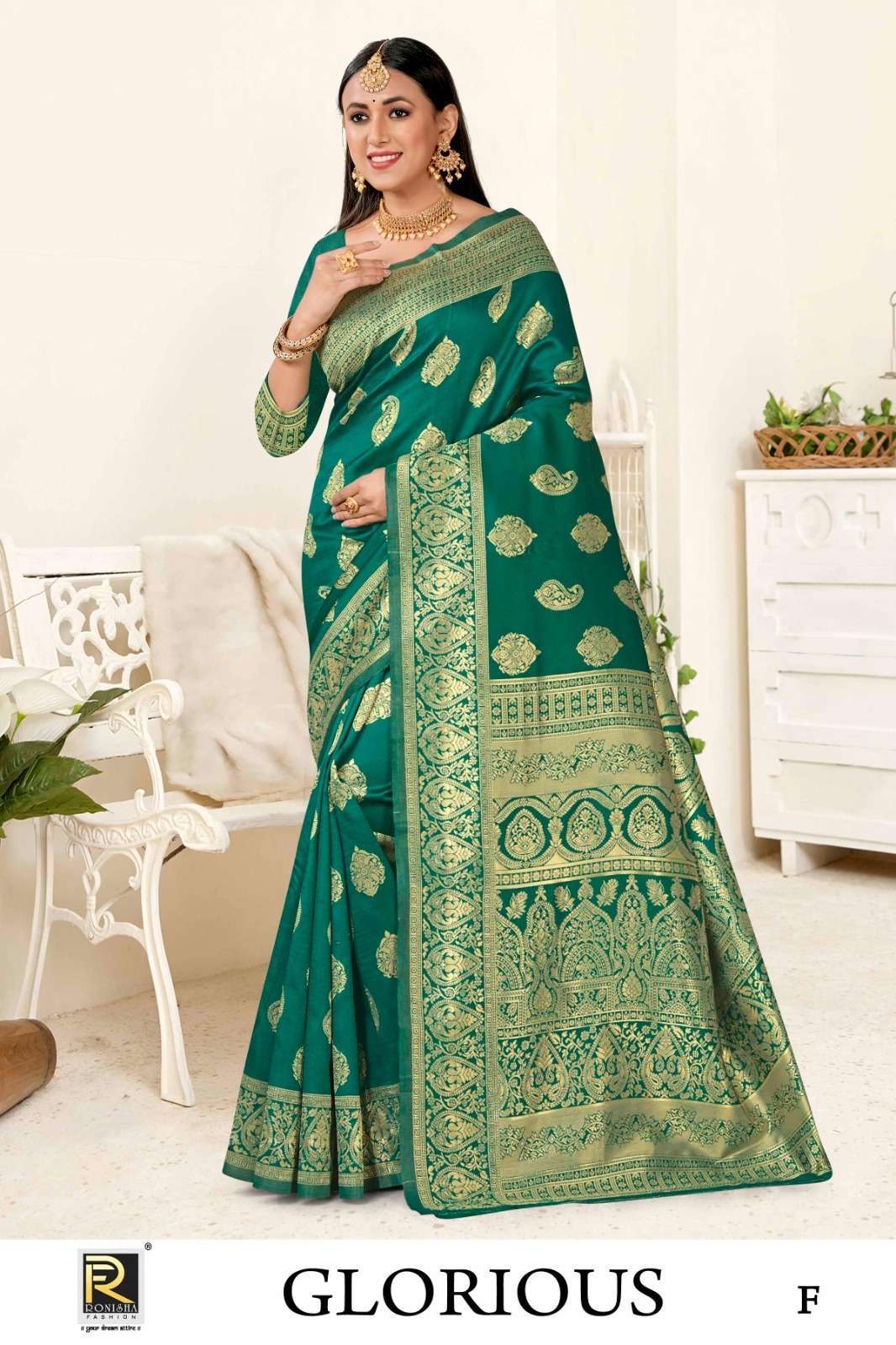Ronisha Glorious Banarasi Silk saree manufacturers in Gujarat