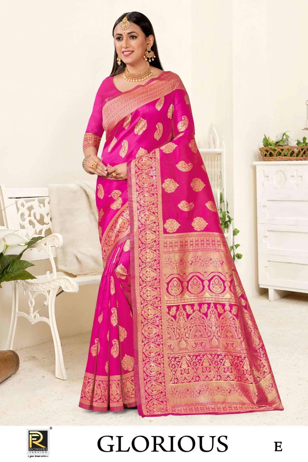 Ronisha Glorious Banarasi Silk saree manufacturers in Gujarat