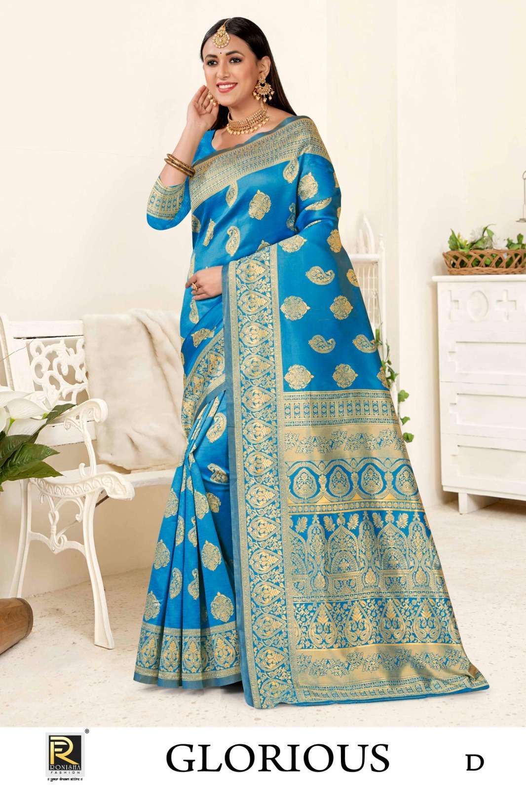Ronisha Glorious Banarasi Silk saree manufacturers in Gujarat