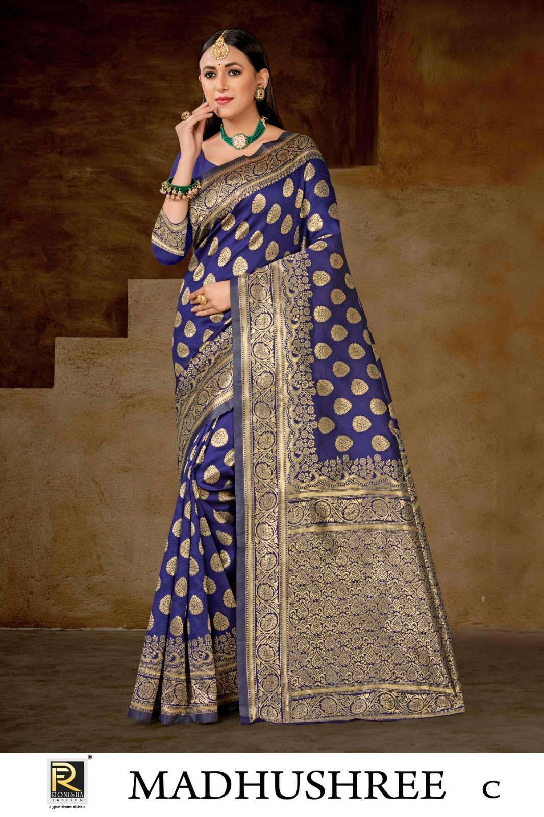 Ronisha Madhushree Banarasi Silk Banarasi saree manufacturers in Ahmedabad
