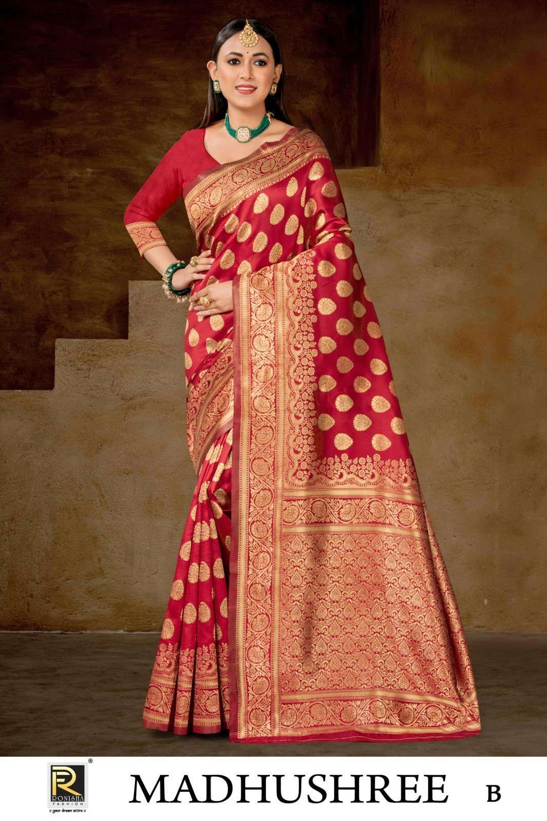 Ronisha Madhushree Banarasi Silk Banarasi saree manufacturers in Ahmedabad