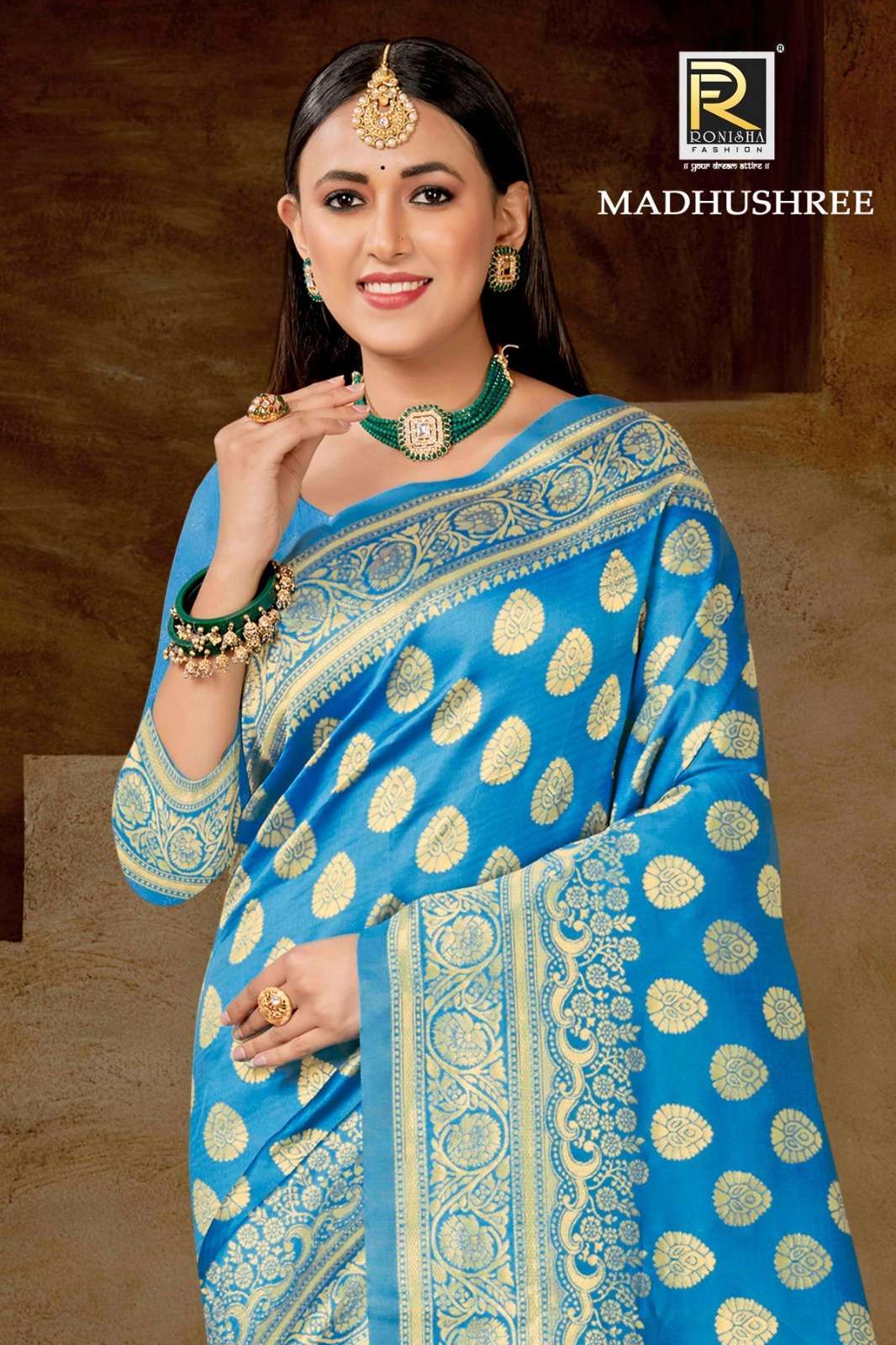 Ronisha Madhushree Banarasi Silk Banarasi saree manufacturers in Ahmedabad