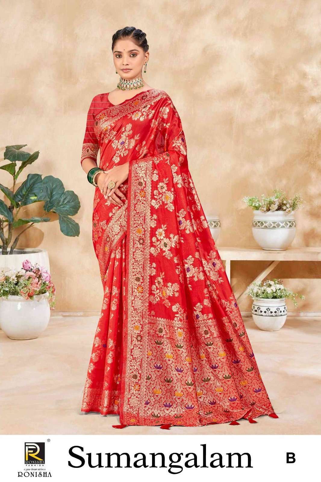 Ronisha Sumangalam Banarasi Silk  Wholesale Saree supplier