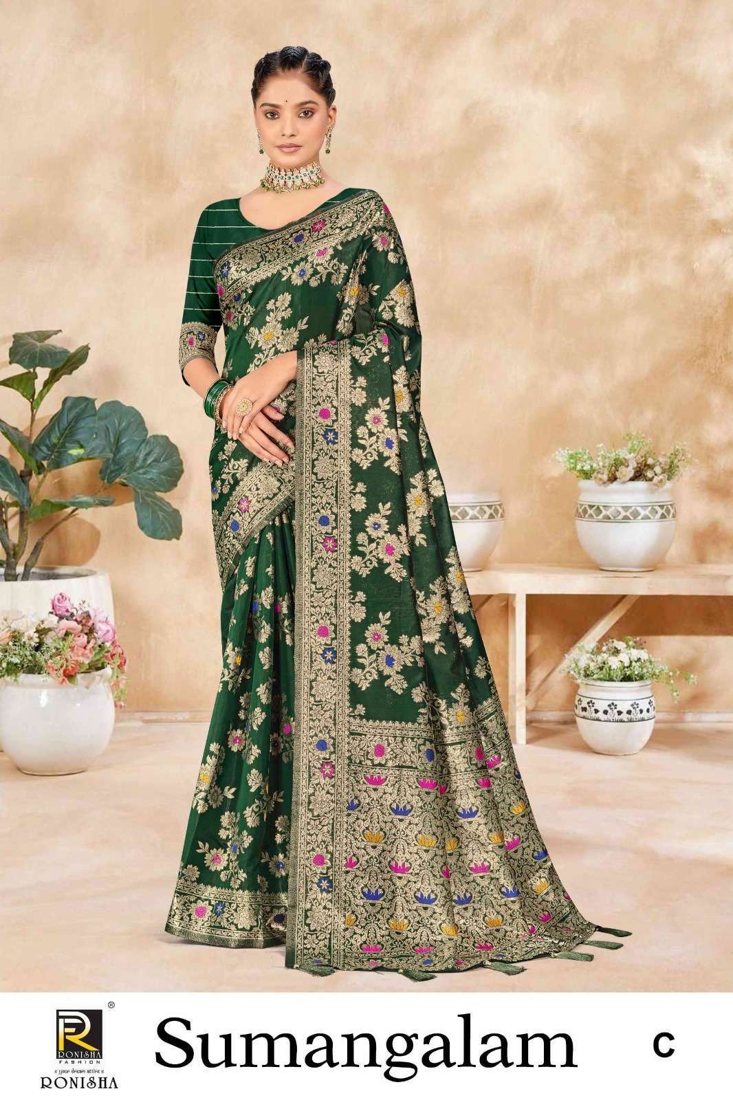Ronisha Sumangalam Banarasi Silk  Wholesale Saree supplier