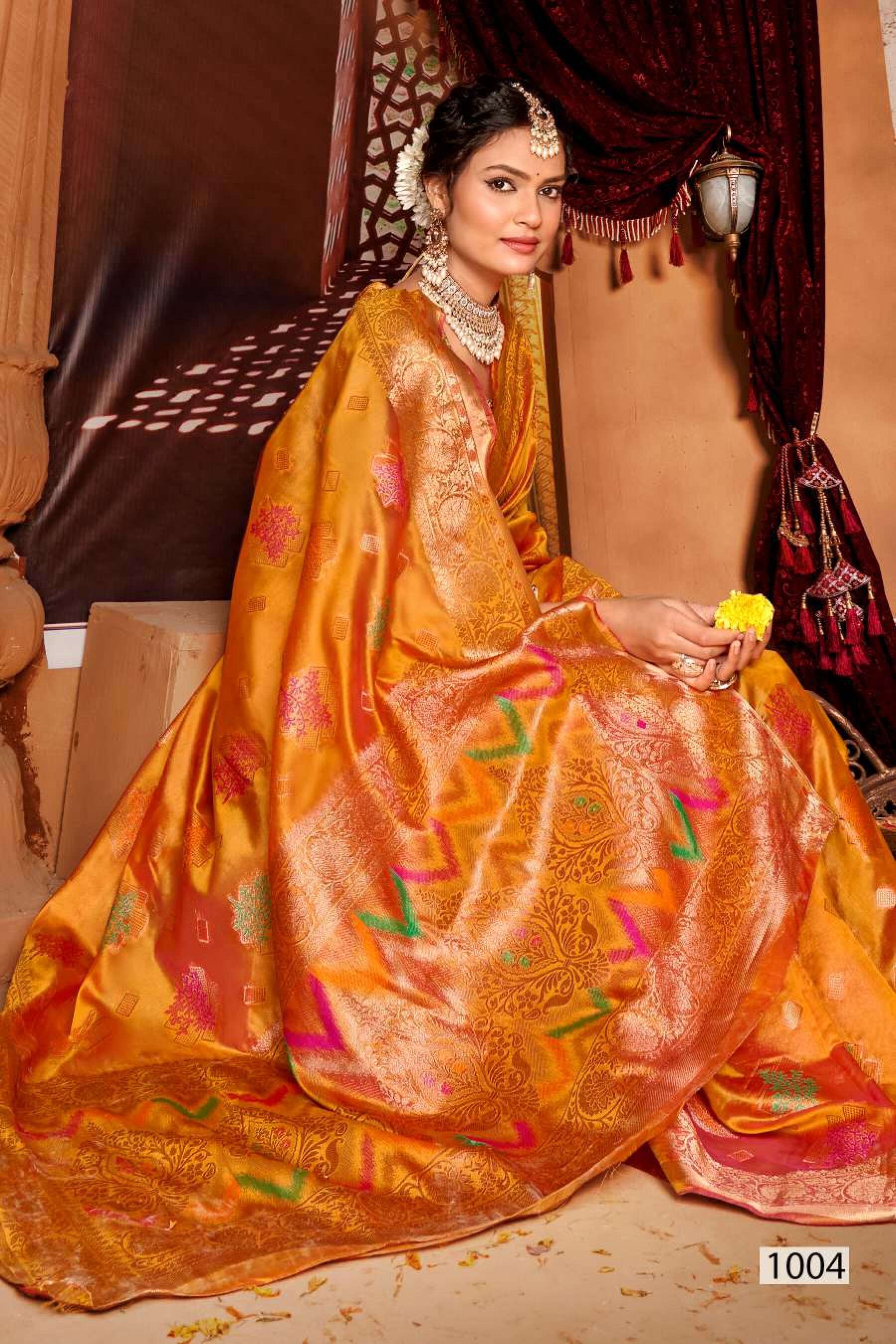 Saroj Mangalkamna Vol.4 Soft Organza With Weaving And Rich Pallu Surat saree manufacturer