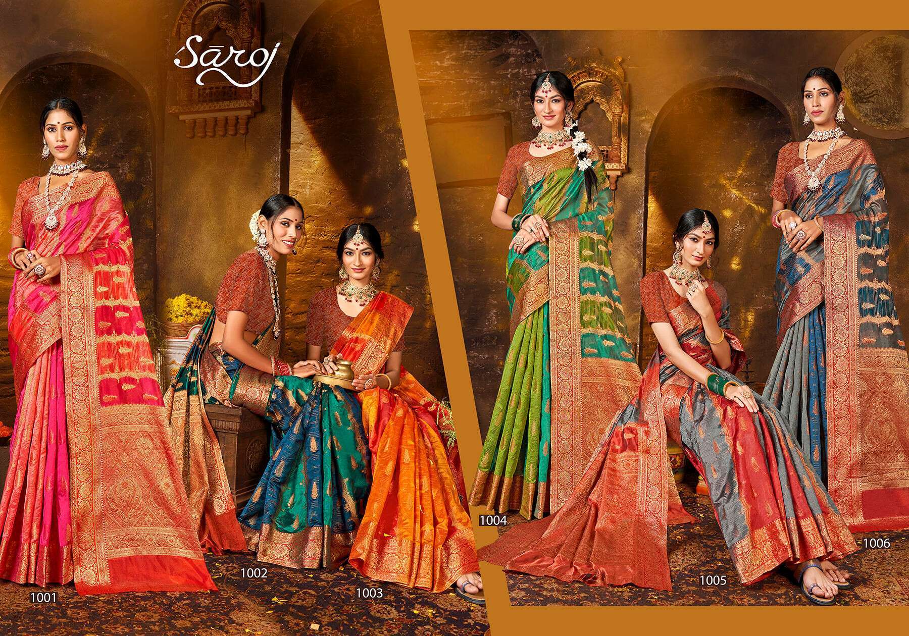 Saroj Maniratna Vol.1 Soft Organza With Rich Pallu Chiffon saree manufacturers