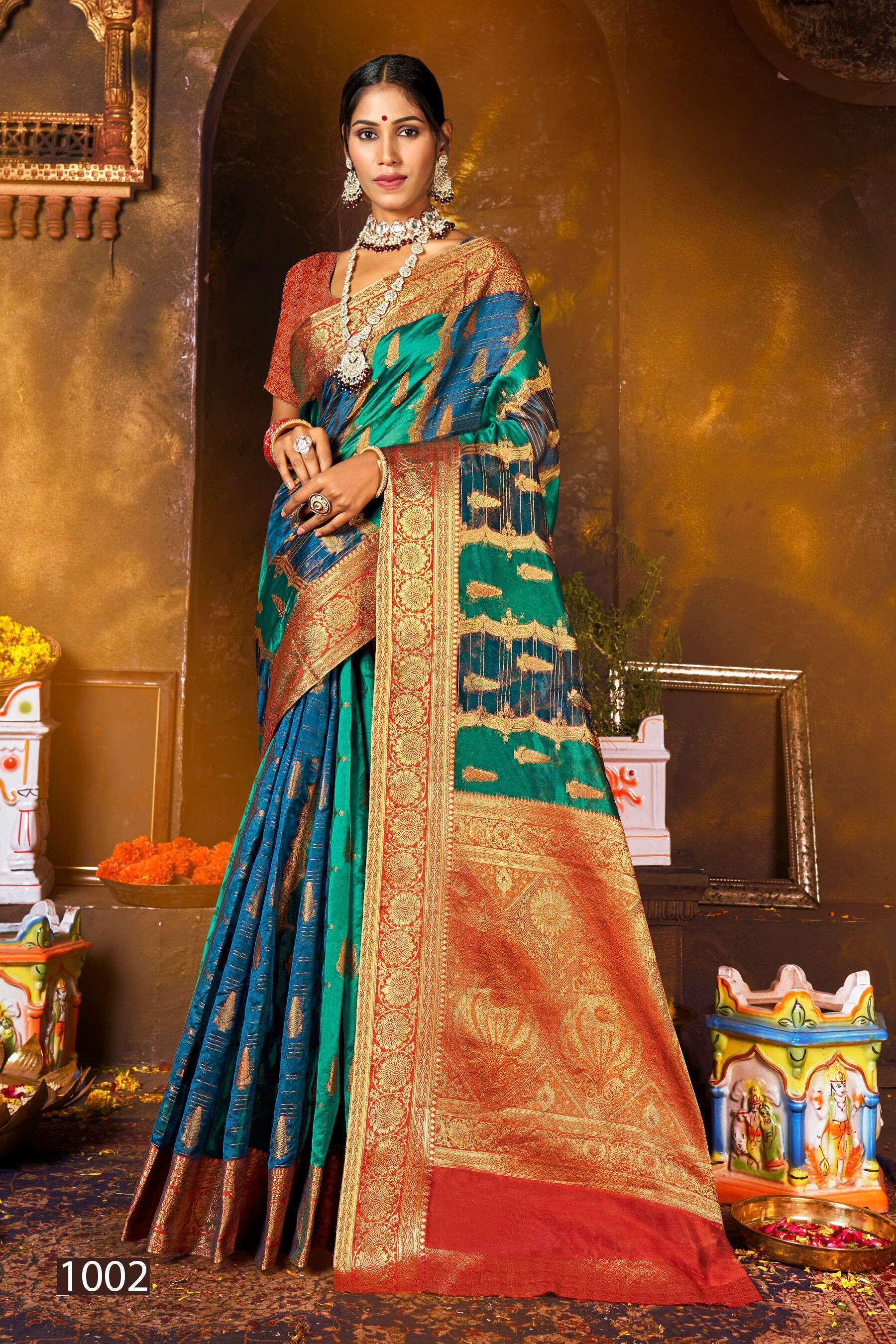 Saroj Maniratna Vol.1 Soft Organza With Rich Pallu Chiffon saree manufacturers