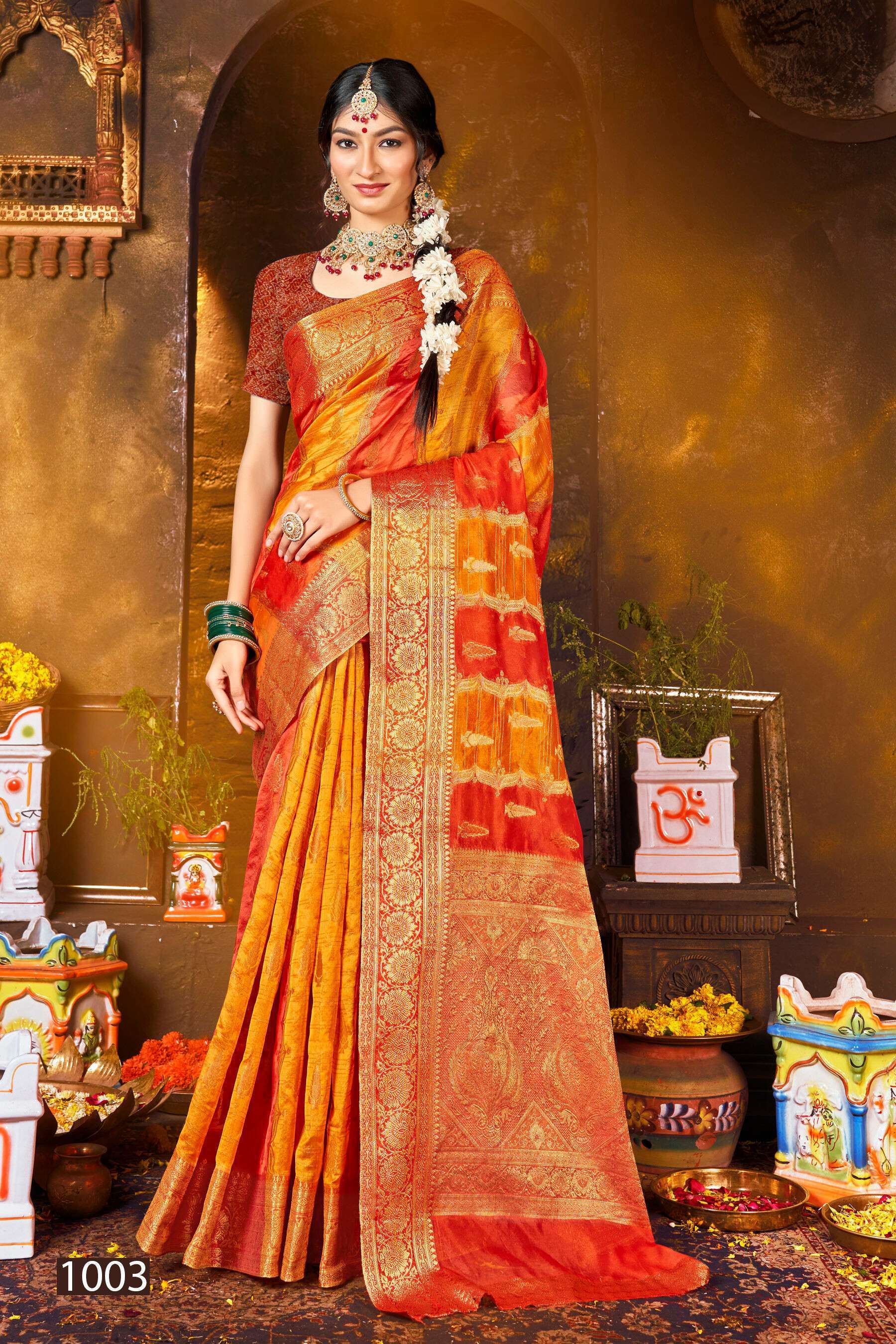 Saroj Maniratna Vol.1 Soft Organza With Rich Pallu Chiffon saree manufacturers