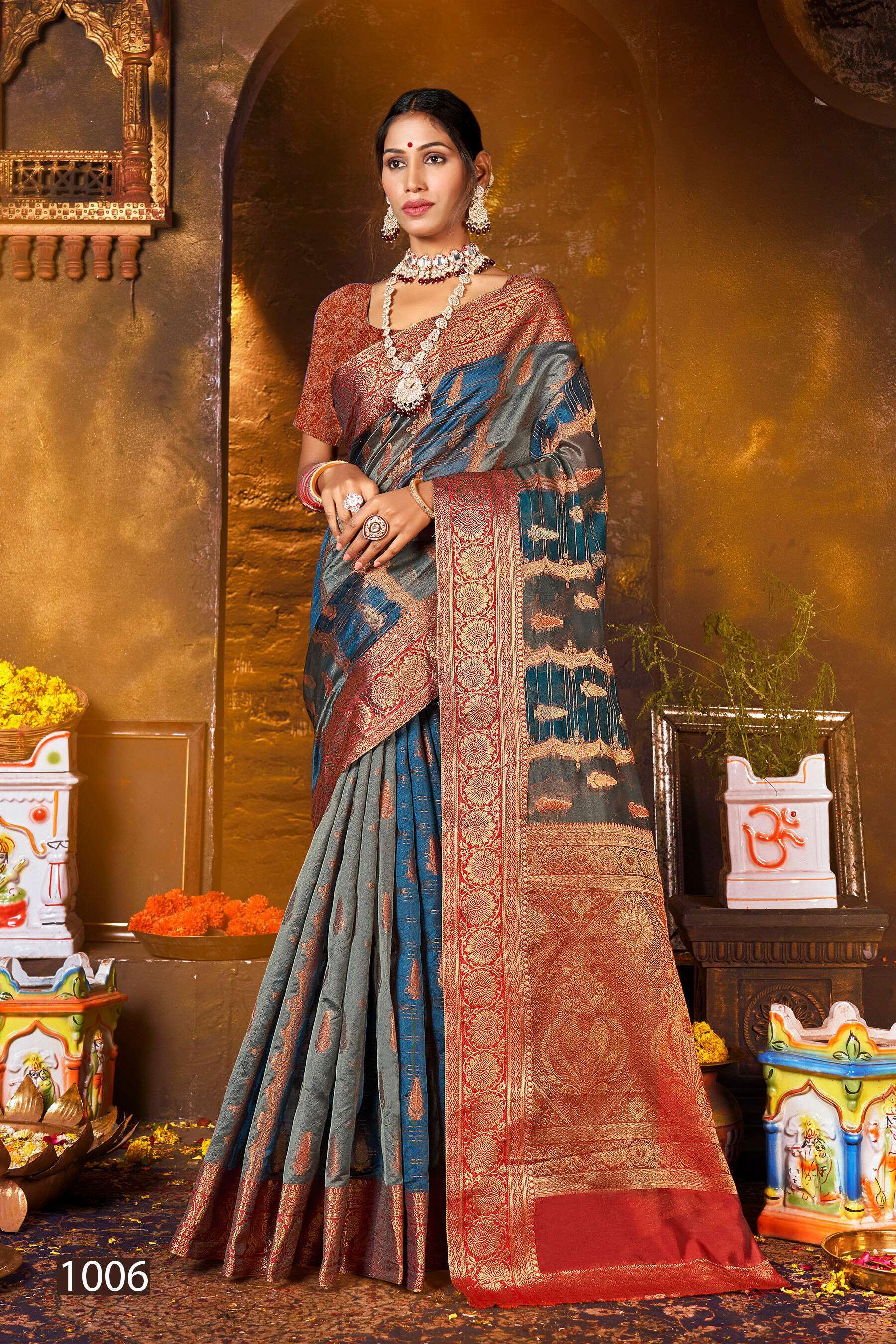 Saroj Maniratna Vol.1 Soft Organza With Rich Pallu Chiffon saree manufacturers