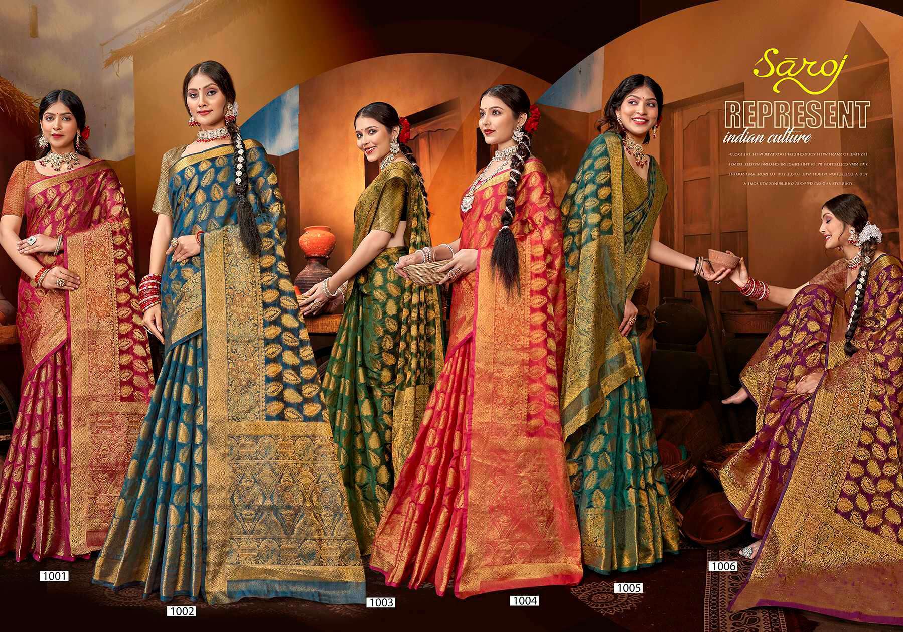 Saroj Mast Kalandar Vol.1 Organza Silk saree manufacturers in Ahmedabad