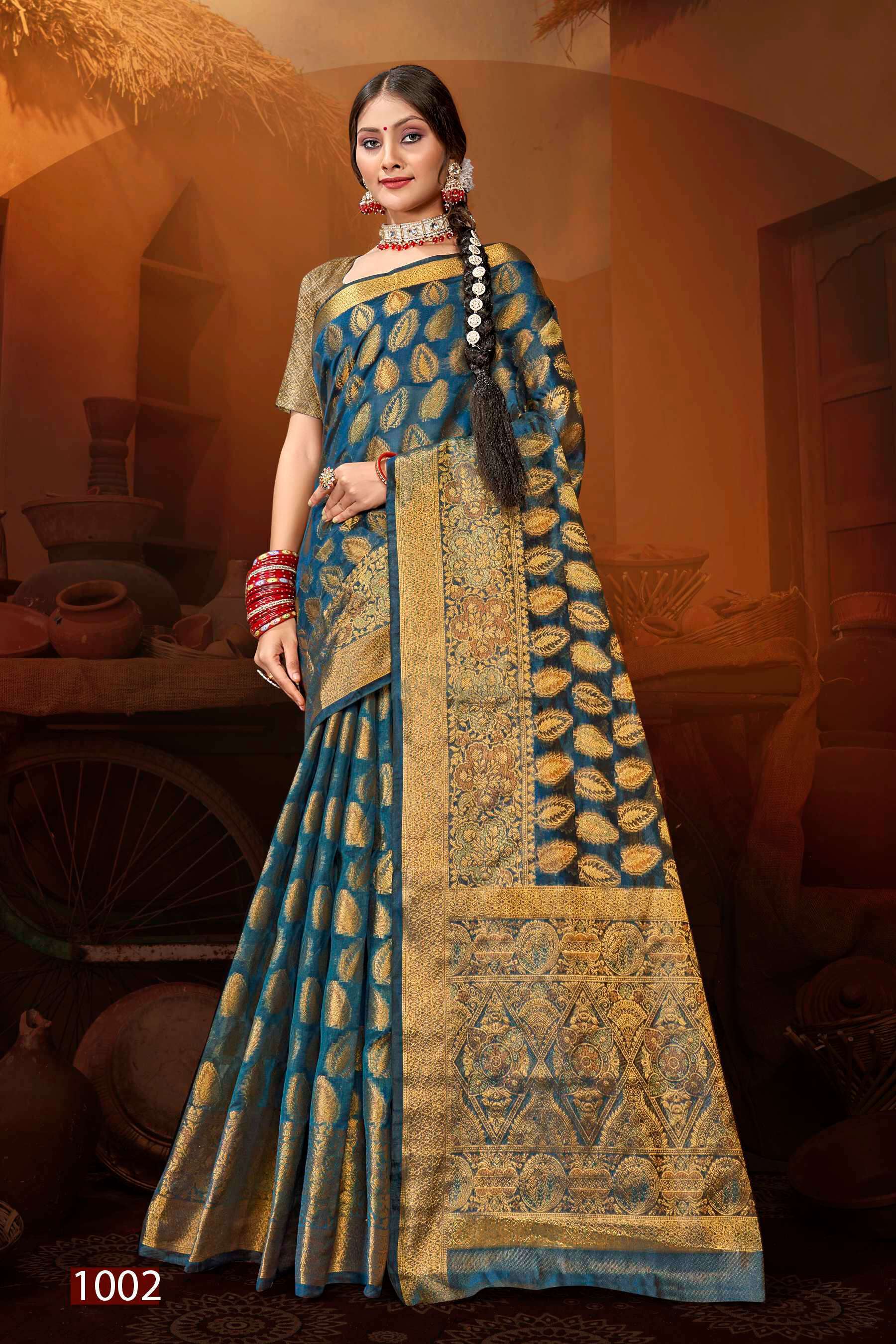 Saroj Mast Kalandar Vol.1 Organza Silk saree manufacturers in Ahmedabad