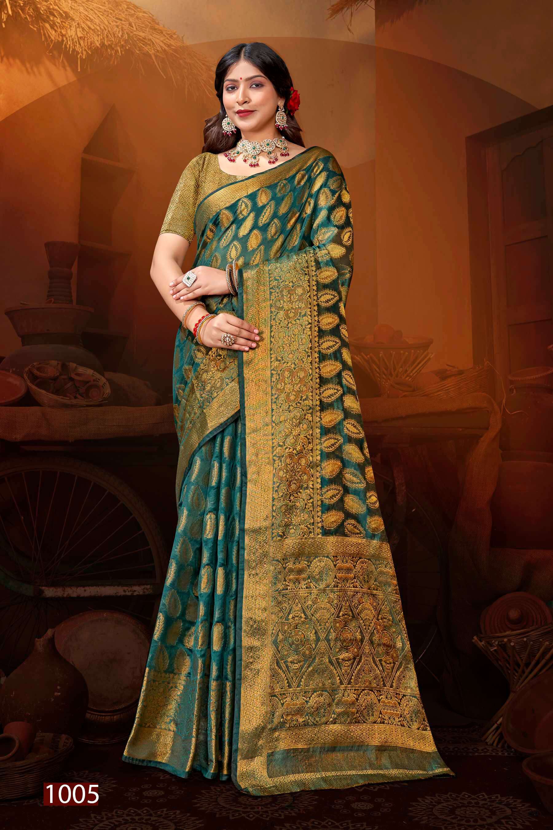 Saroj Mast Kalandar Vol.1 Organza Silk saree manufacturers in Ahmedabad