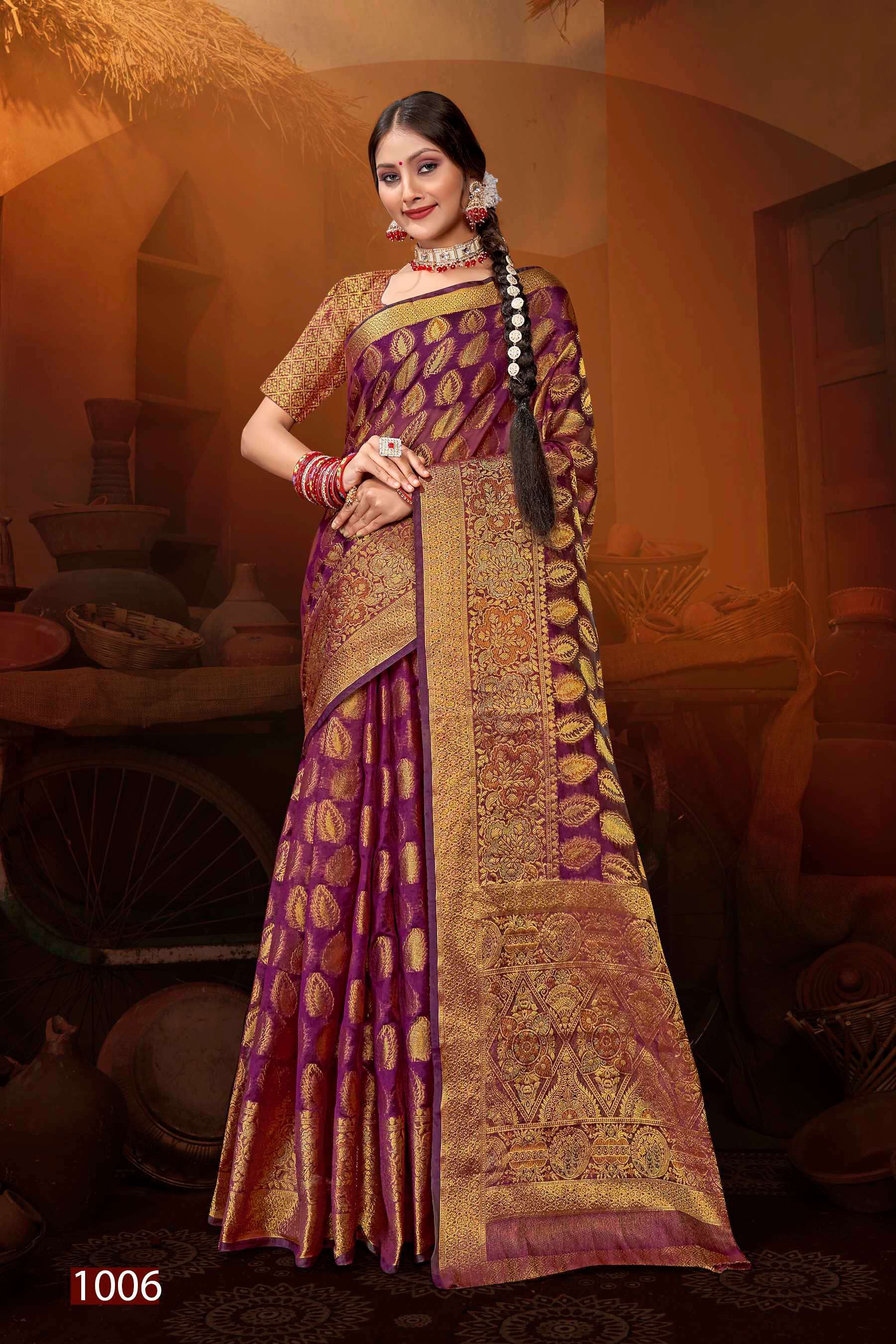 Saroj Mast Kalandar Vol.1 Organza Silk saree manufacturers in Ahmedabad