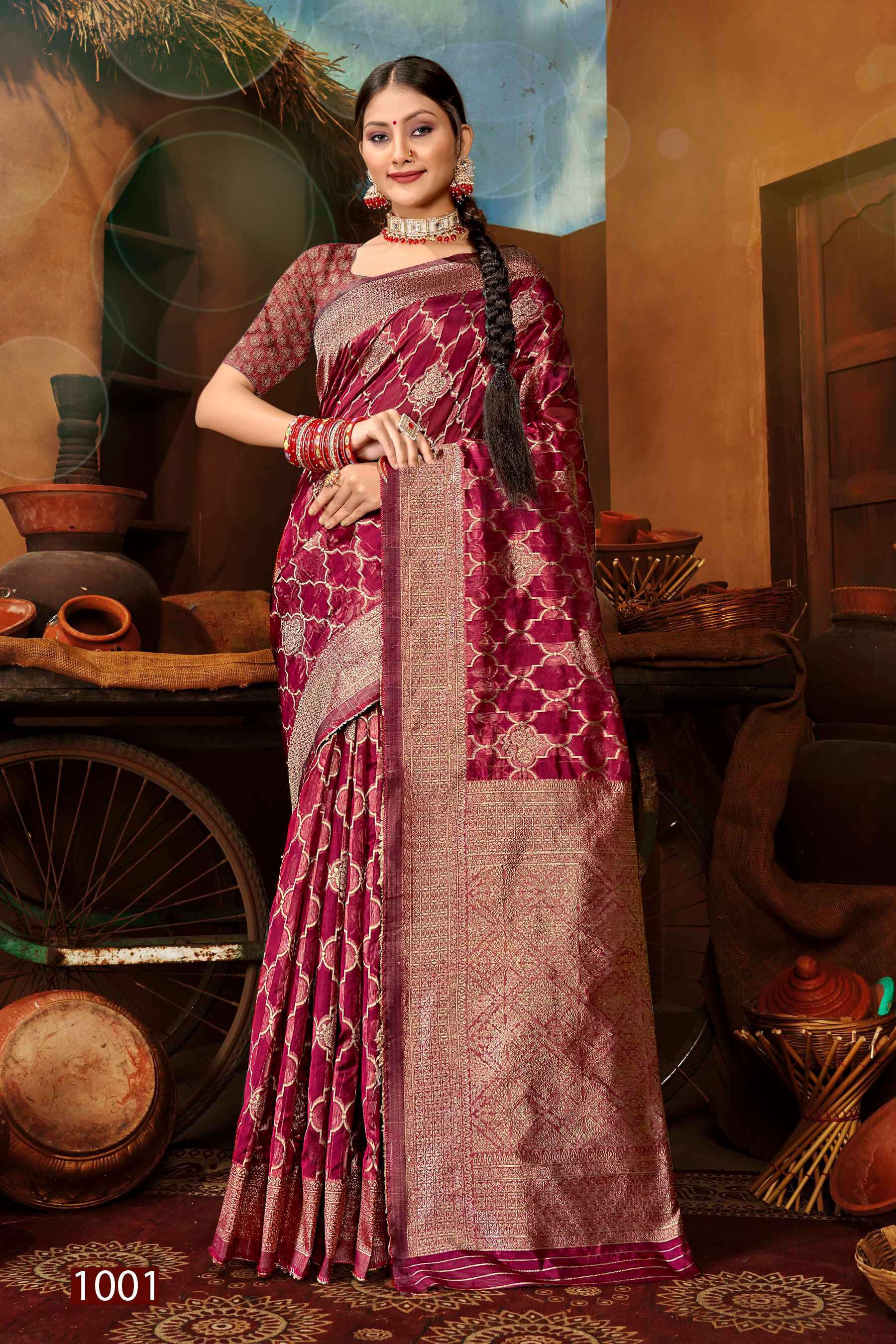 Saroj Sunaina Vol - 5 Organza Siilk Saree With Rich Pallu Surat sarees wholesale catalogue