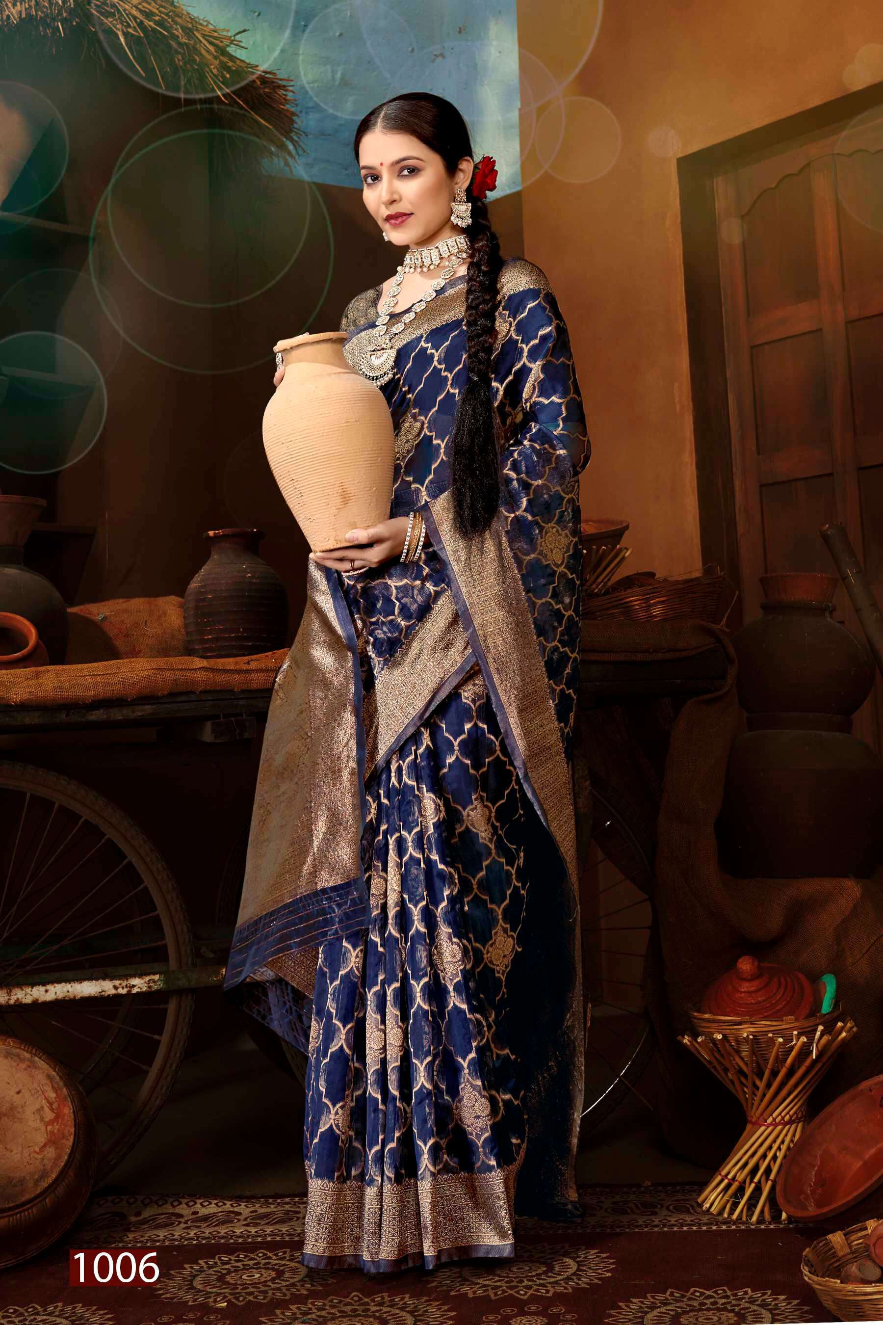 Saroj Sunaina Vol - 5 Organza Siilk Saree With Rich Pallu Surat sarees wholesale catalogue