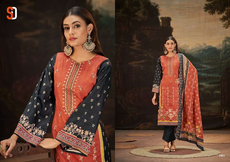 Shraddha Bin Saeed Vol 7 Pakistani unstitched salwar kameez