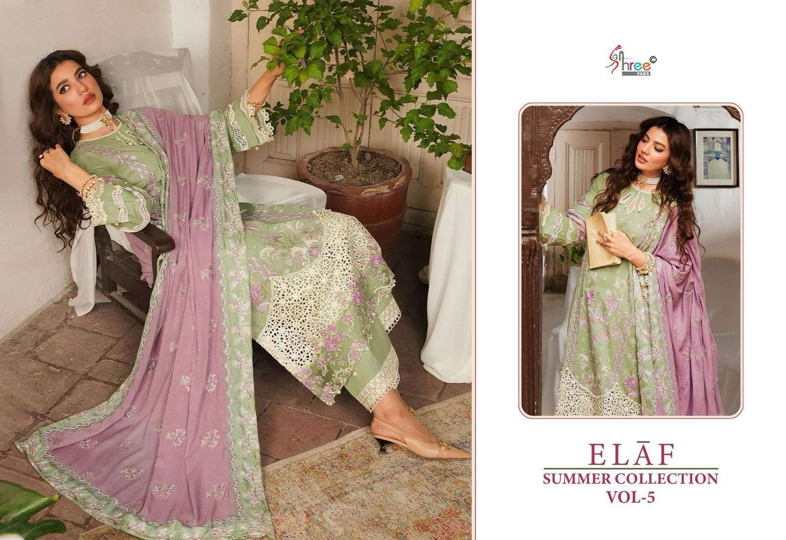 Shree Elaf Vol 5 Chiffon Dupatta Designer Pakistani Salwar Kameez in Surat