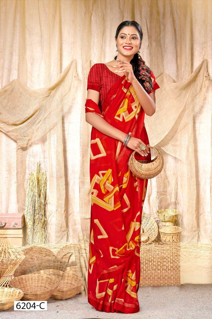 SURBHI 6204 INDER SILK MILLS  Indian sarees wholesale