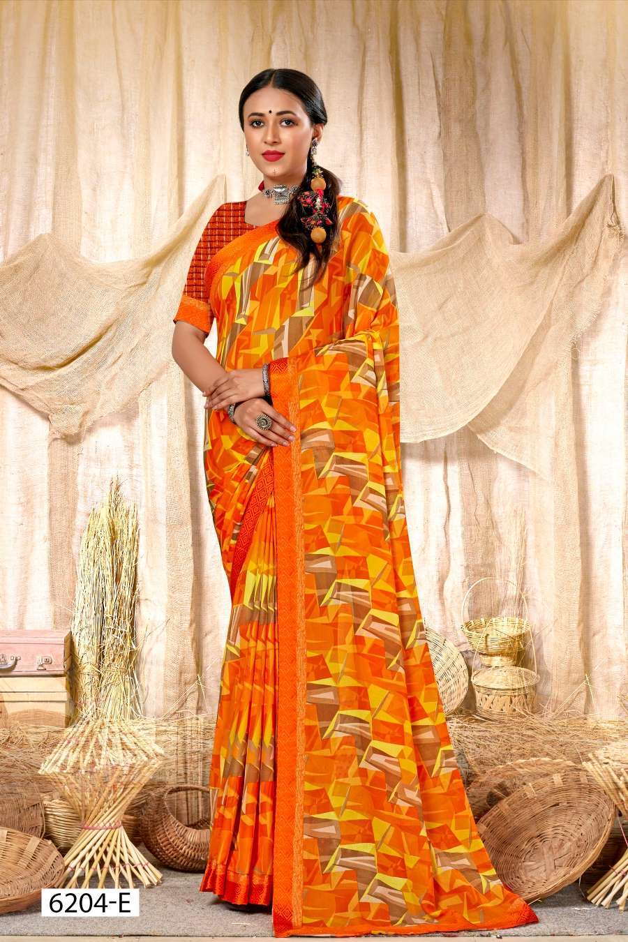 SURBHI 6204 INDER SILK MILLS  Indian sarees wholesale