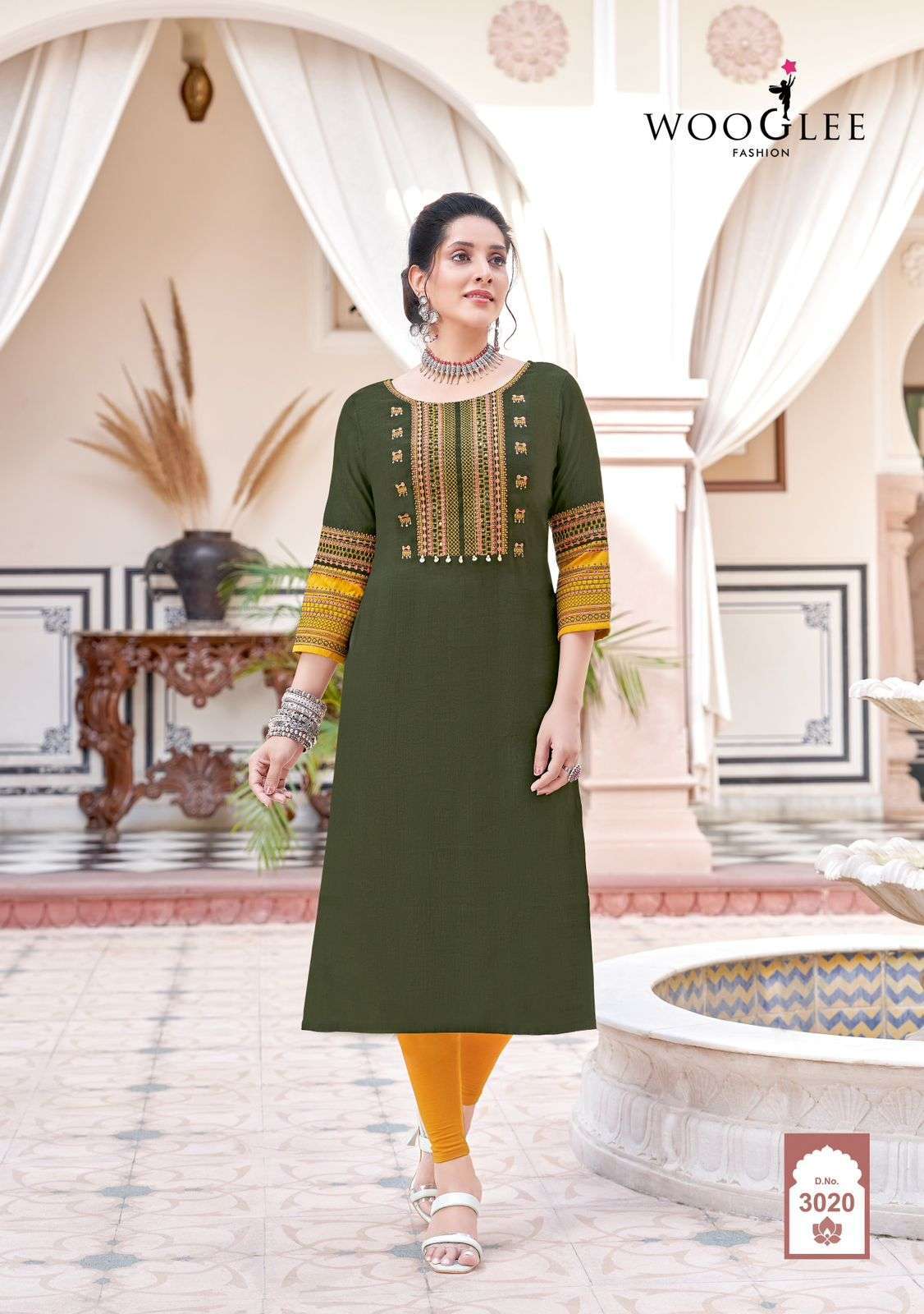 WOOGLEE Salonee Vol 5 Kurti fabric suppliers in Gujarat