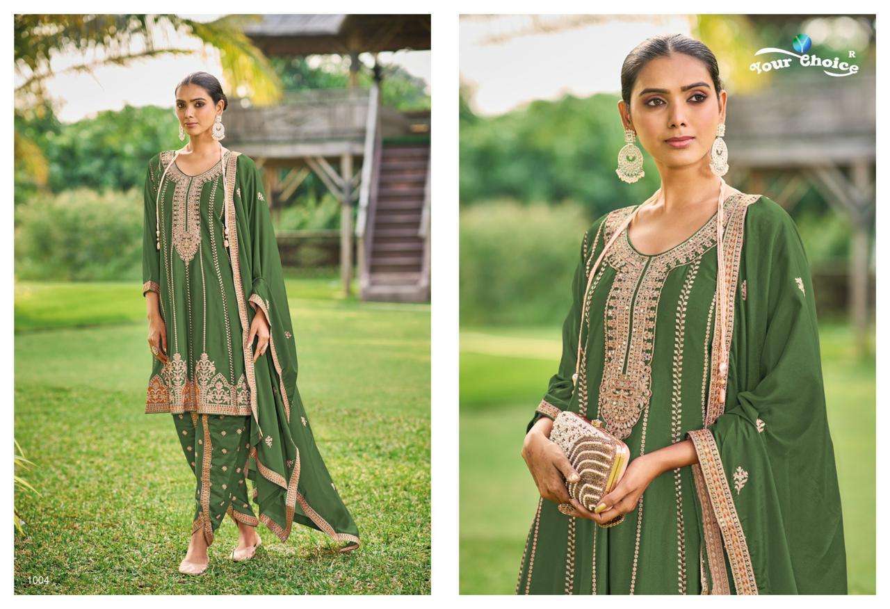 Your Choice Dhoti Style Designer Georgette salwar kameez wholesalers Gujarat