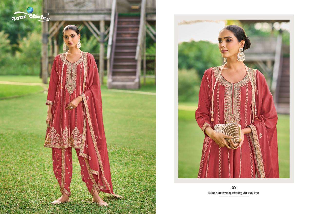 Your Choice Dhoti Style Designer Georgette salwar kameez wholesalers Gujarat