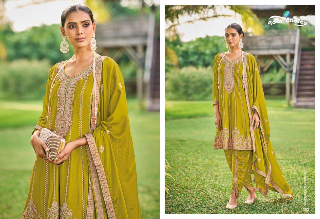 Your Choice Dhoti Style Designer Georgette salwar kameez wholesalers Gujarat
