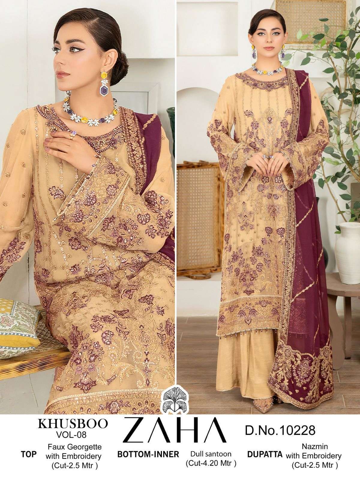 Zaha Khusboo Vol 8 Georgette Salwar Kameez Manufacturers