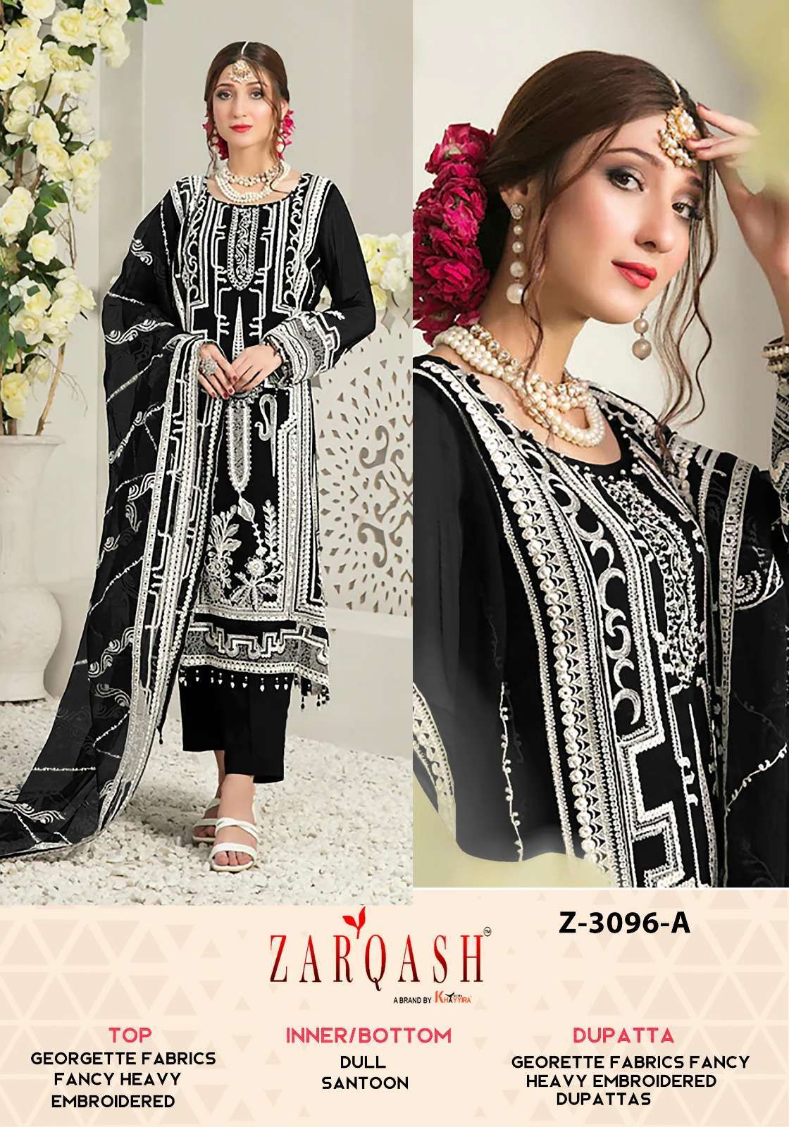 Zarqash Z 3096 A To D Pakistani suits with price in Ahmedabad