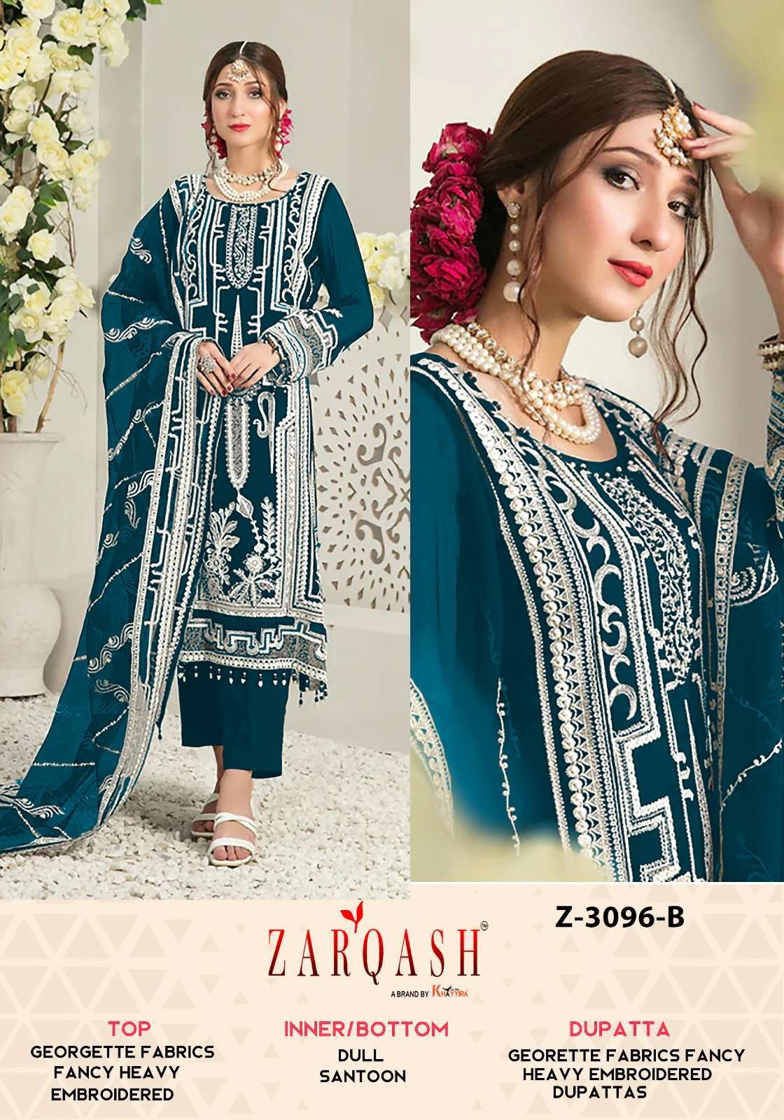Zarqash Z 3096 A To D Pakistani suits with price in Ahmedabad