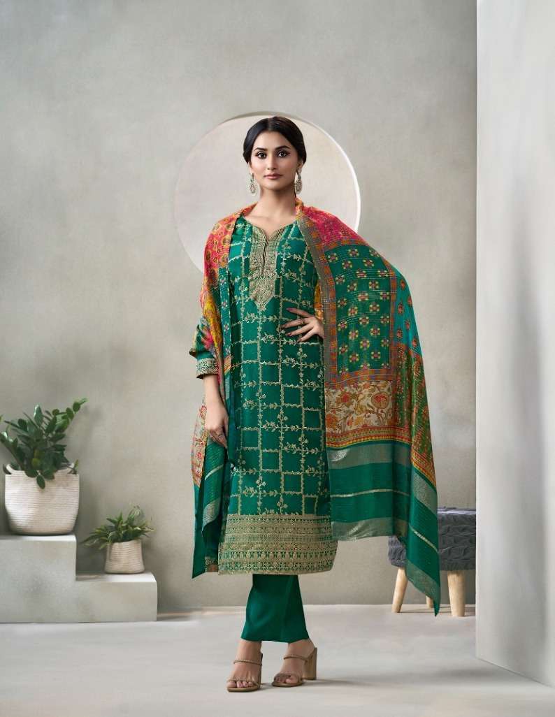 Zisa Glory Crystal Weaving Jacquard  Wholesale printed salwar kameez in Surat