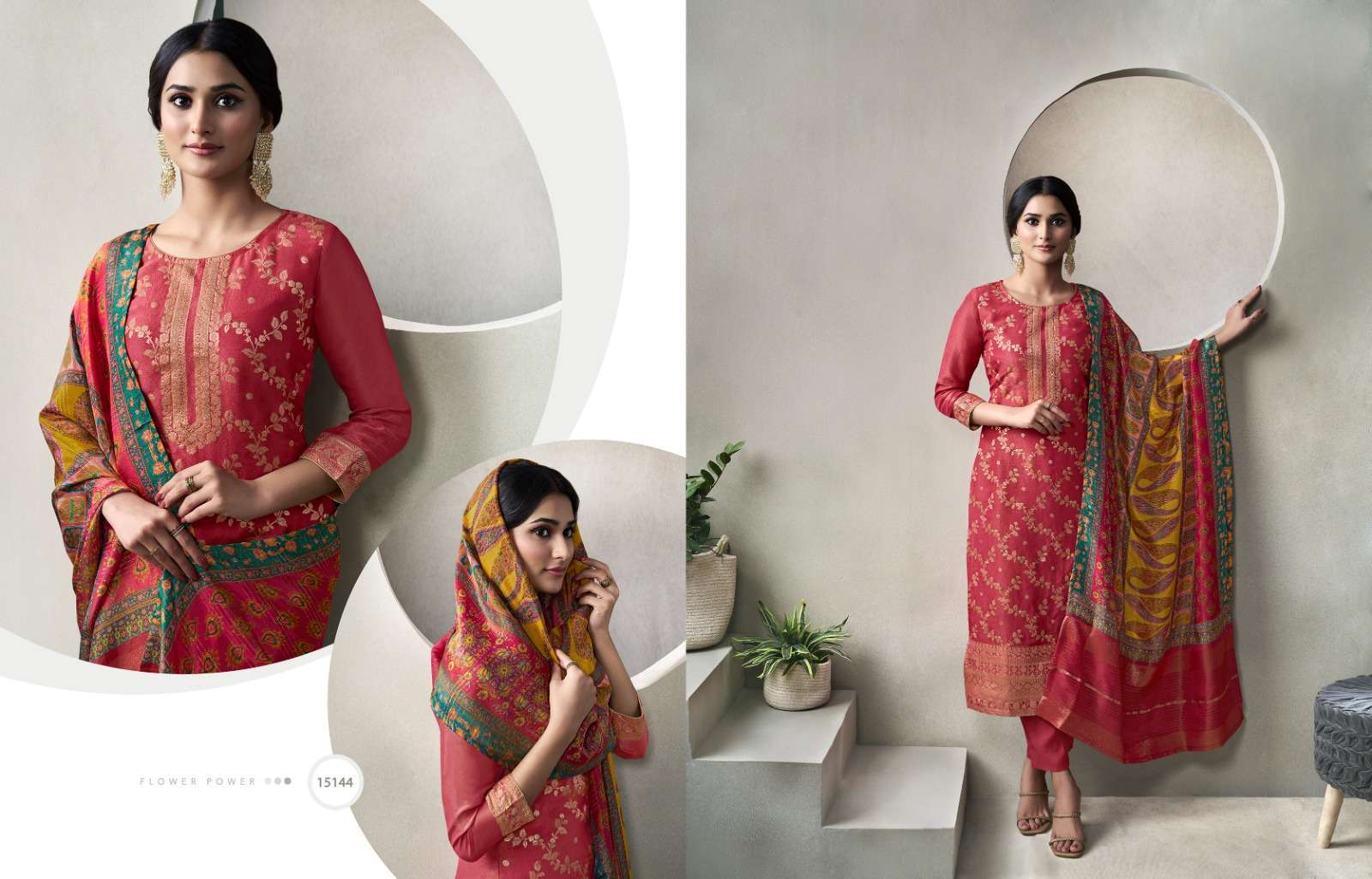 Zisa Glory Crystal Weaving Jacquard  Wholesale printed salwar kameez in Surat