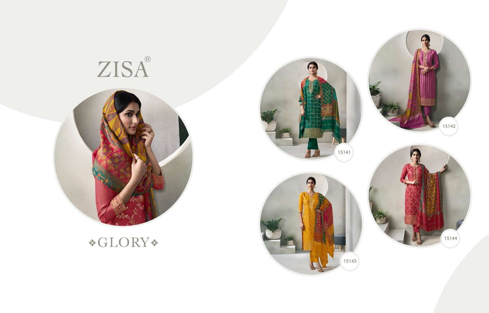 Zisa Glory Crystal Weaving Jacquard  Wholesale printed salwar kameez in Surat