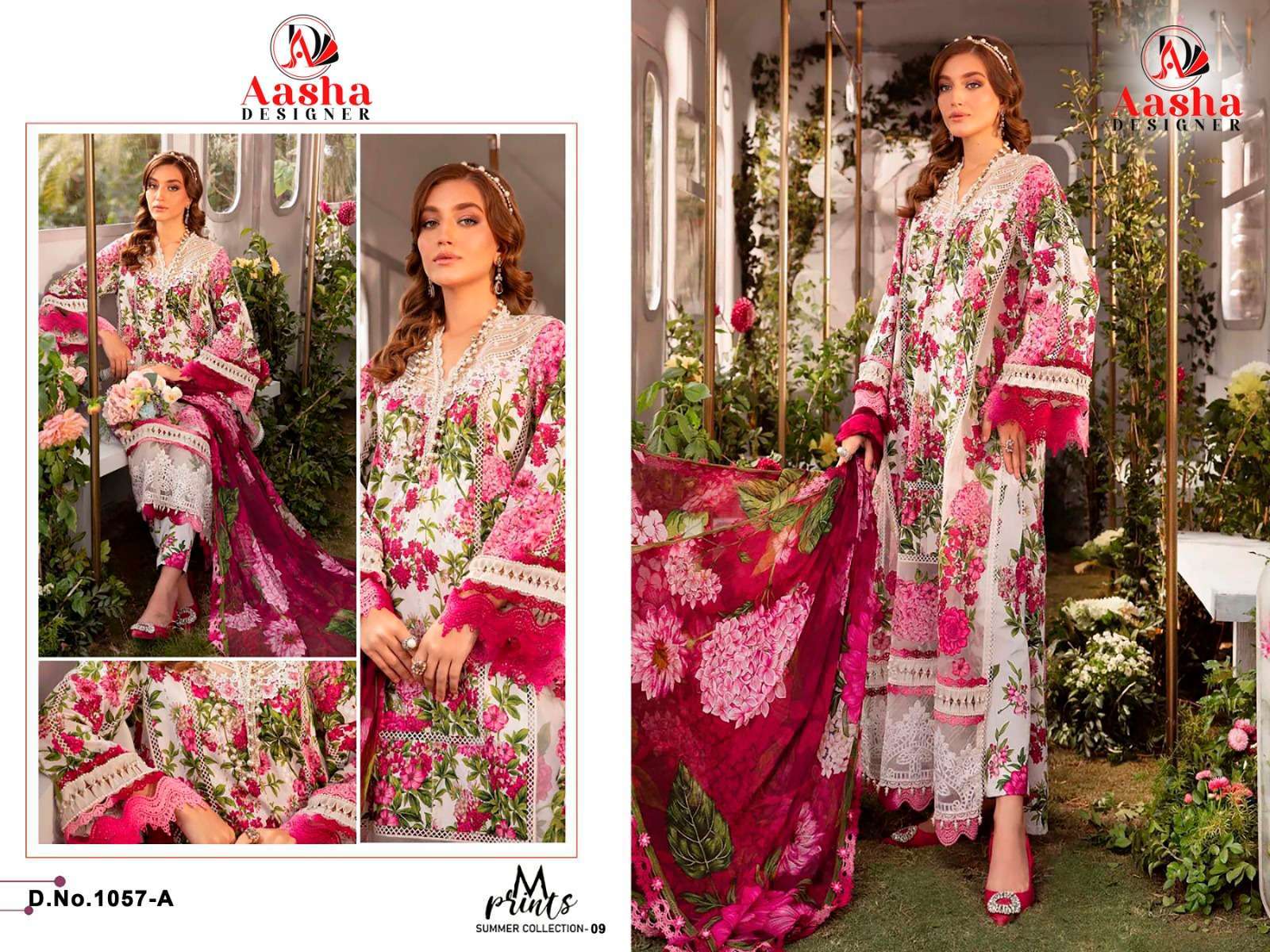 Aasha M Print Vol 9 Cotton Dupatta Wholesale salwar kameez Surat