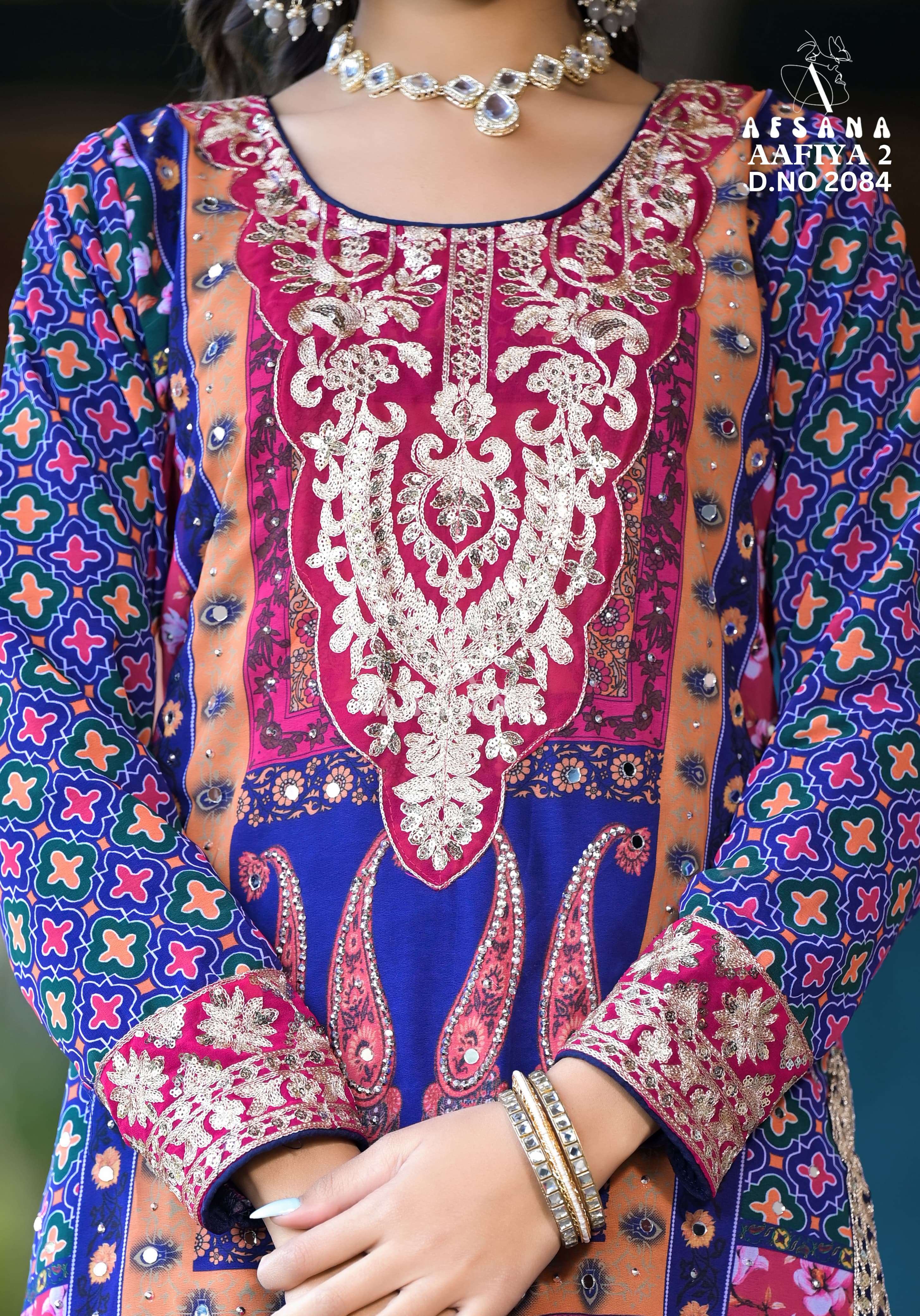Afsana Aafiya Vol 2 Digital Printed Pakistani georgette suits wholesale in Delhi