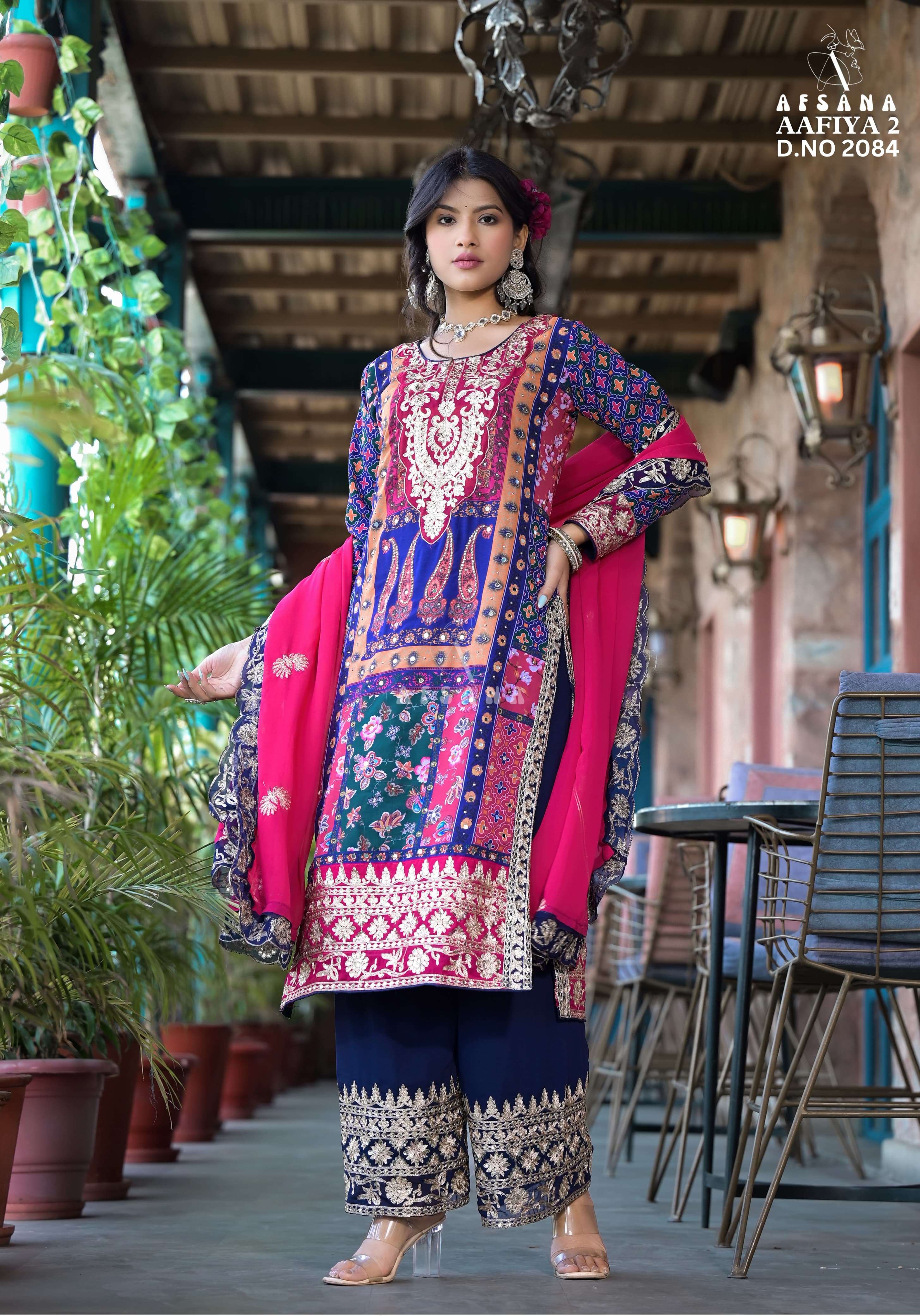 Afsana Aafiya Vol 2 Digital Printed Pakistani georgette suits wholesale in Delhi