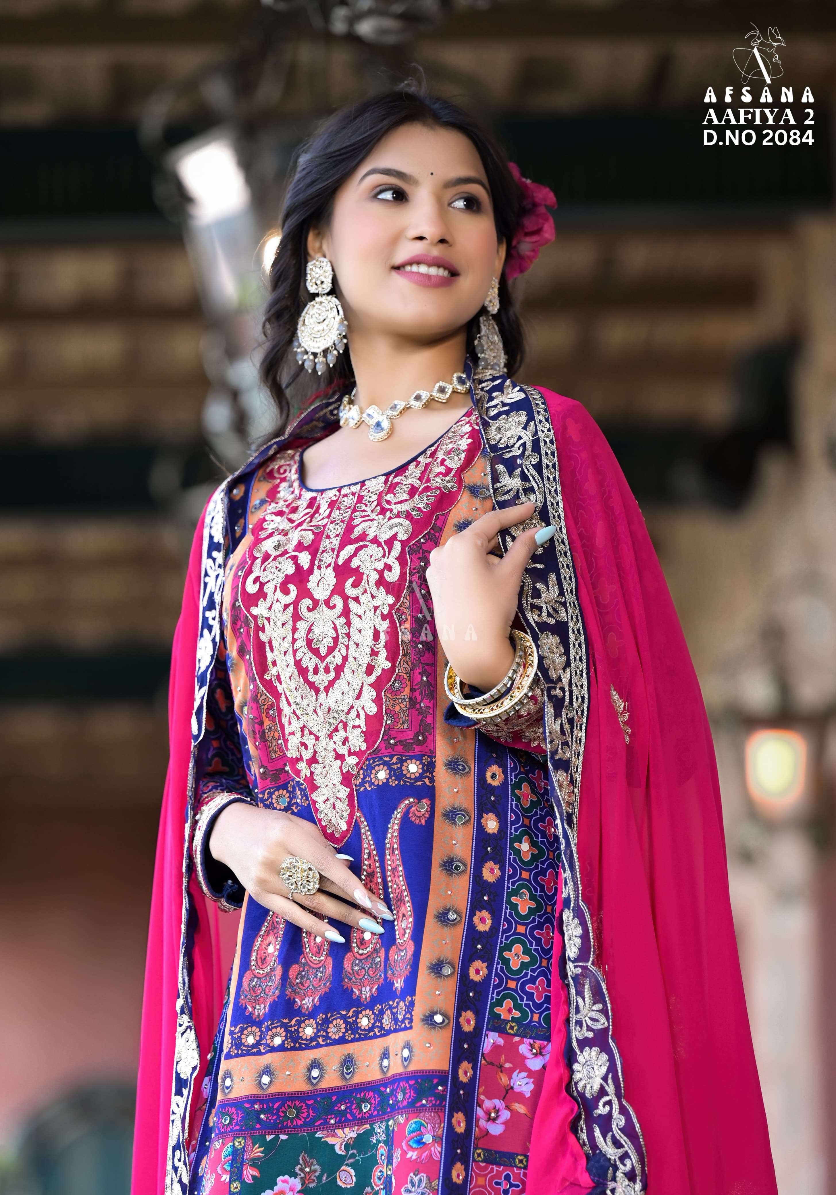 Afsana Aafiya Vol 2 Digital Printed Pakistani georgette suits wholesale in Delhi