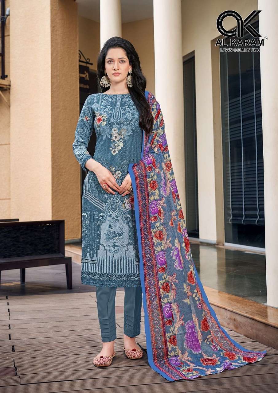 Alkaram Vol-5 Chikankari Embrodiery Cotton wholesale salwar kameez dress material