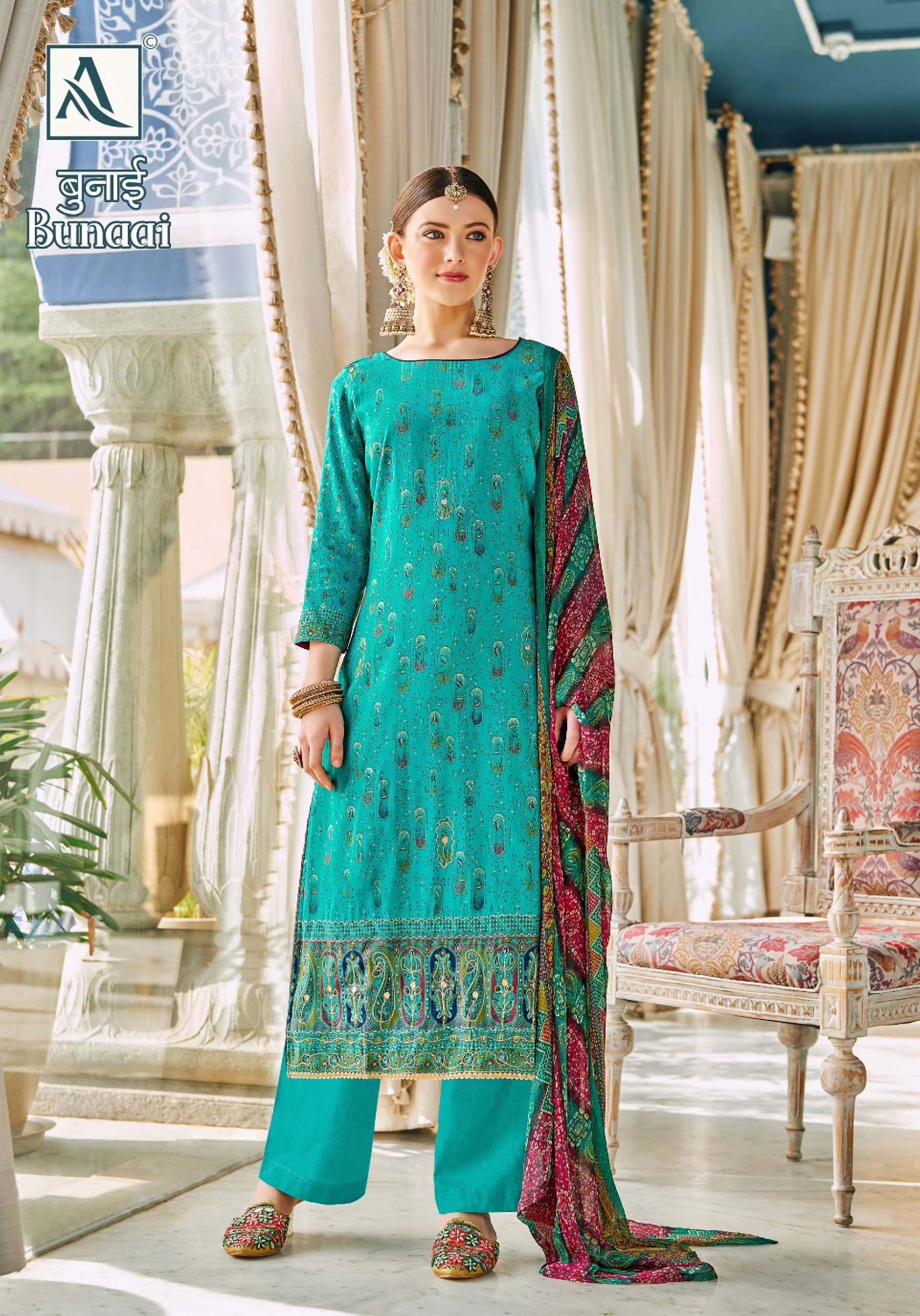 Alok Bunnai Viscose Designer Dress Material Online Shopping