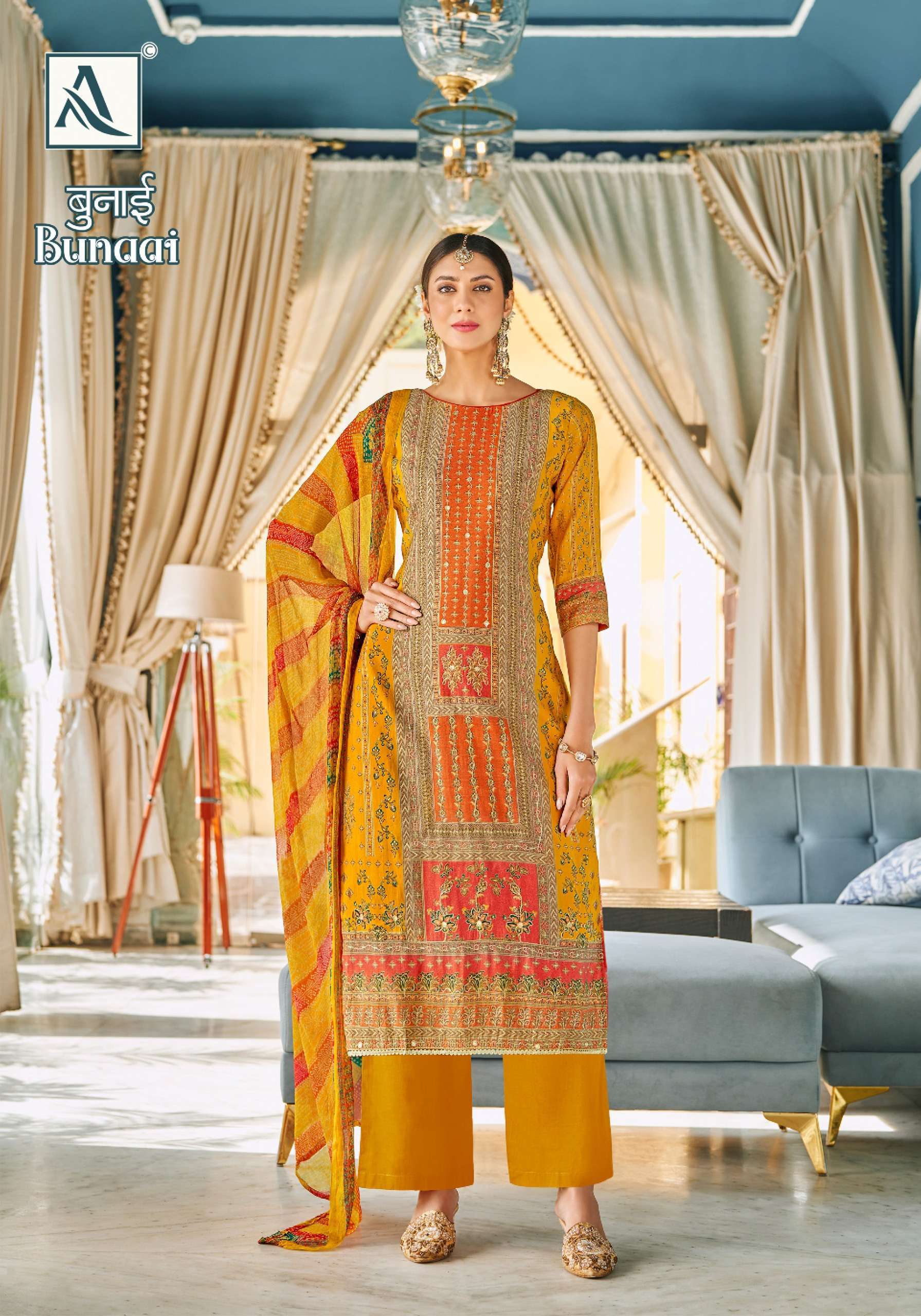 Alok Bunnai Viscose Designer Dress Material Online Shopping