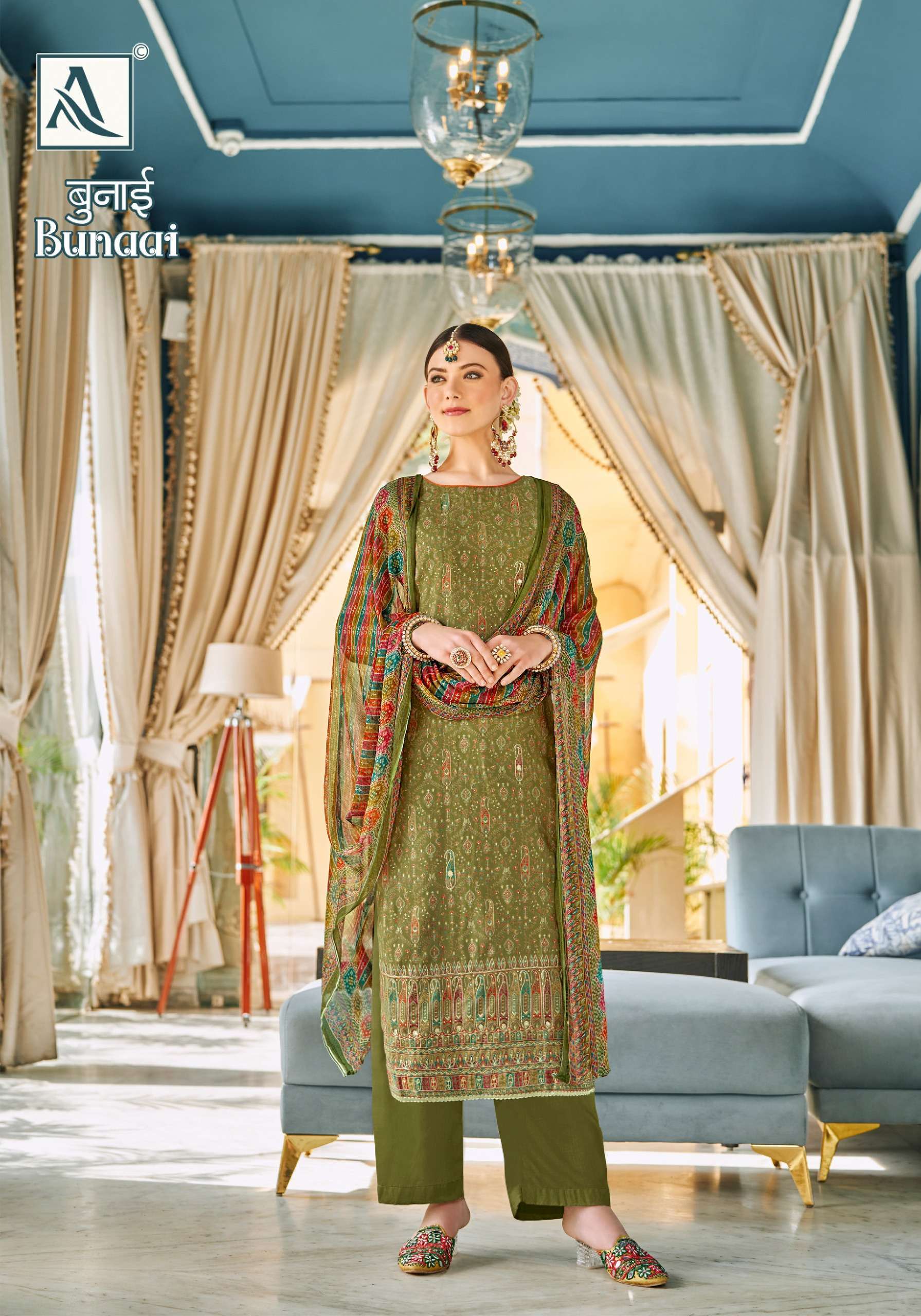 Alok Bunnai Viscose Designer Dress Material Online Shopping