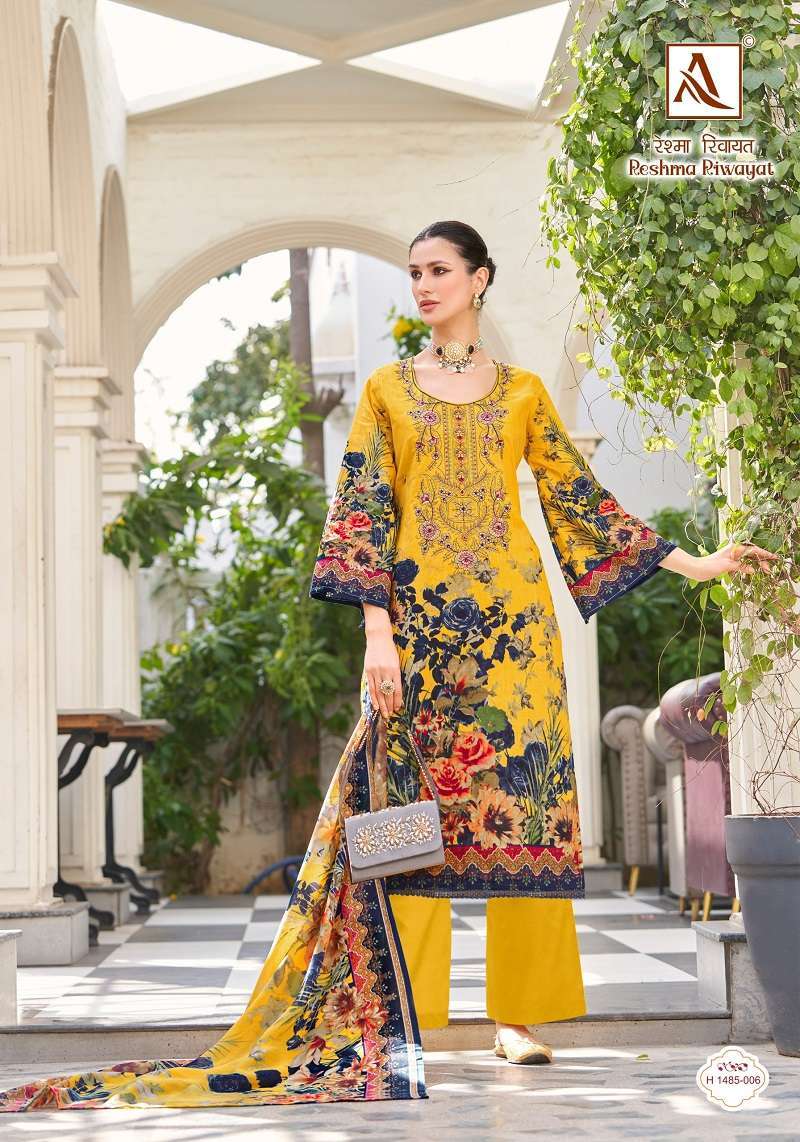 Alok Reshma Riwayat Cotton Printed Customized dress materials