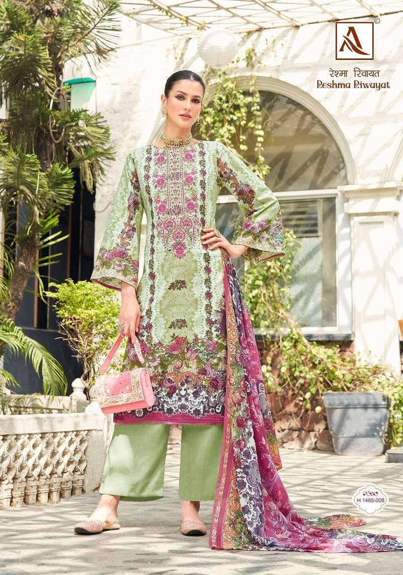 Alok Reshma Riwayat Cotton Printed Customized dress materials