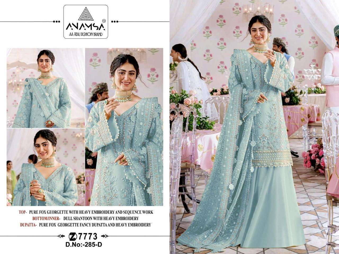 Anamsa 285 A To D Hit Design Bollywood style salwar kameez in surat
