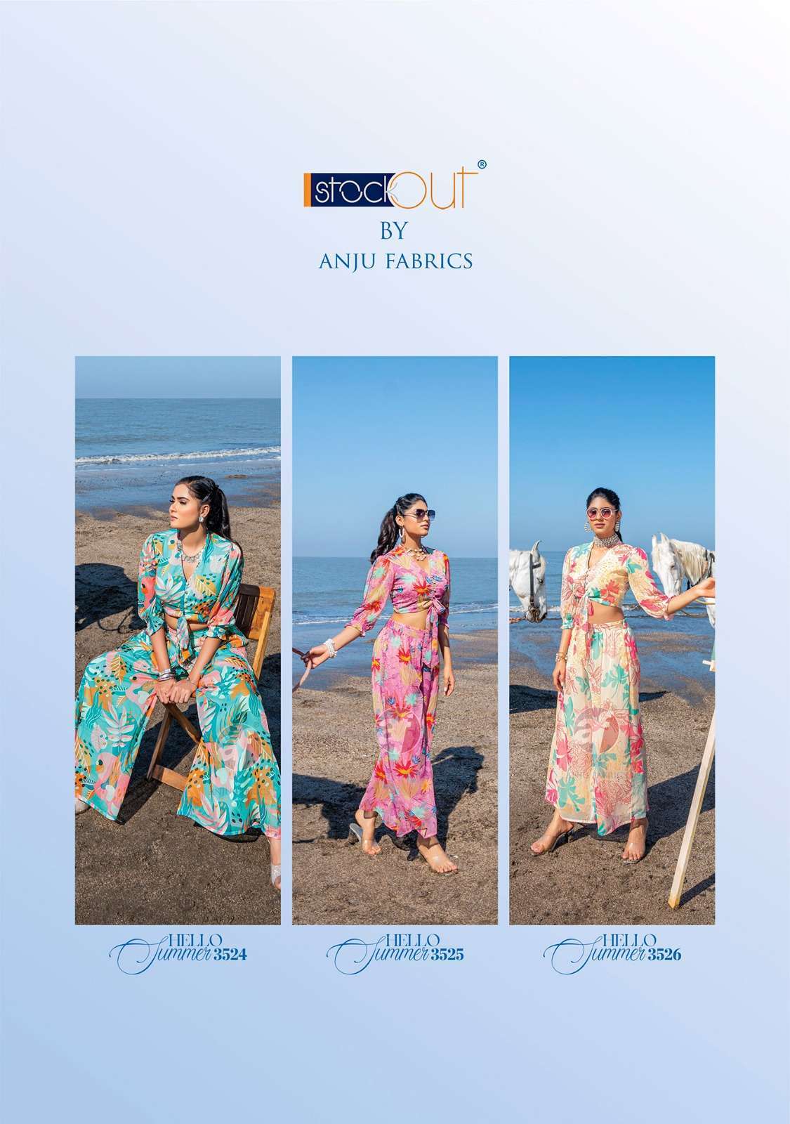 Anju Fabrics Hello Summer Kurti wholesale dress materials