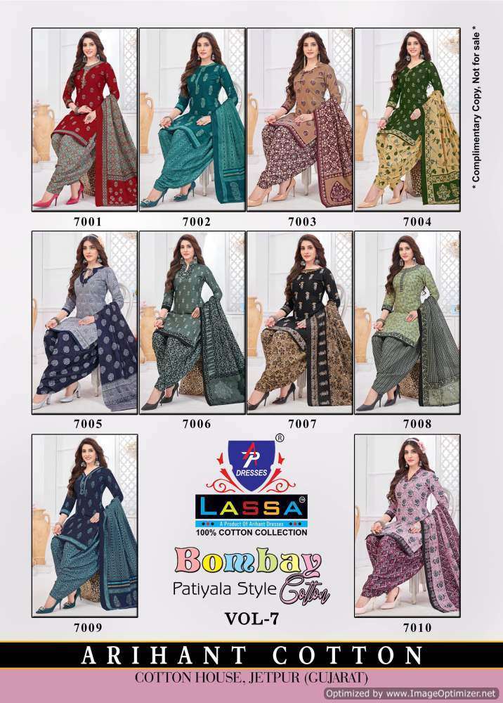 Ap Lassa Bombay Cotton Vol 7 Printed Latest Dress Materials in Mumbai