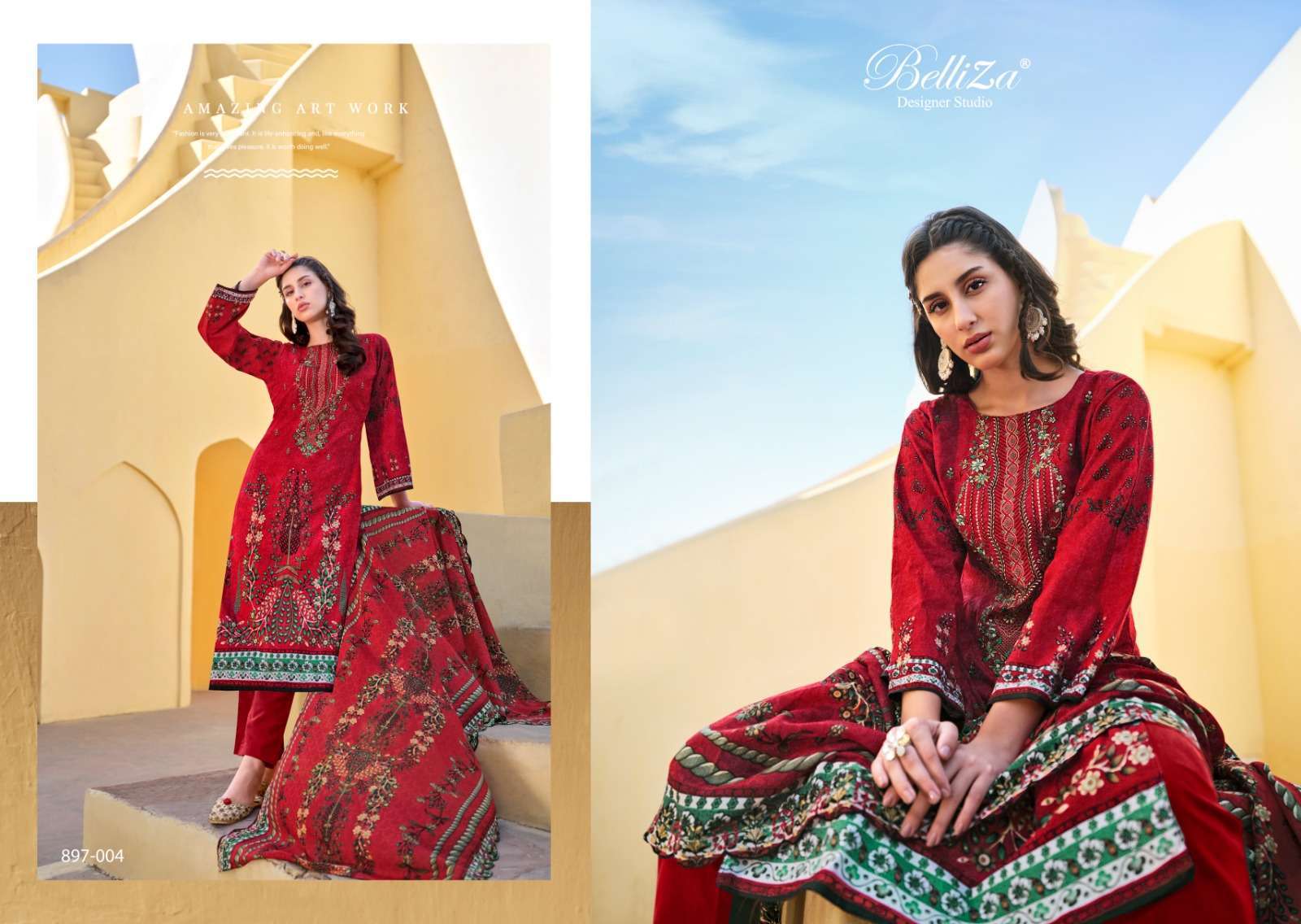 Belliza Guzarish Vol 5 Cotton Embroidered Wholesale dress material suppliers in Mumbai