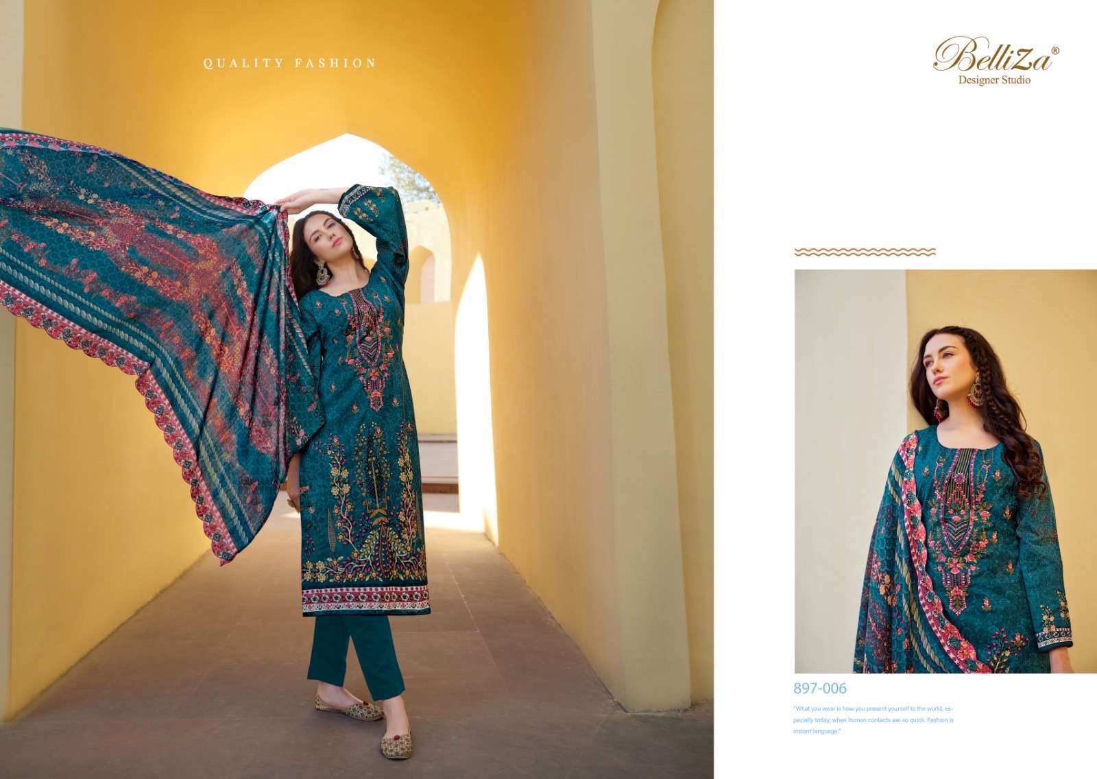Belliza Guzarish Vol 5 Cotton Embroidered Wholesale dress material suppliers in Mumbai